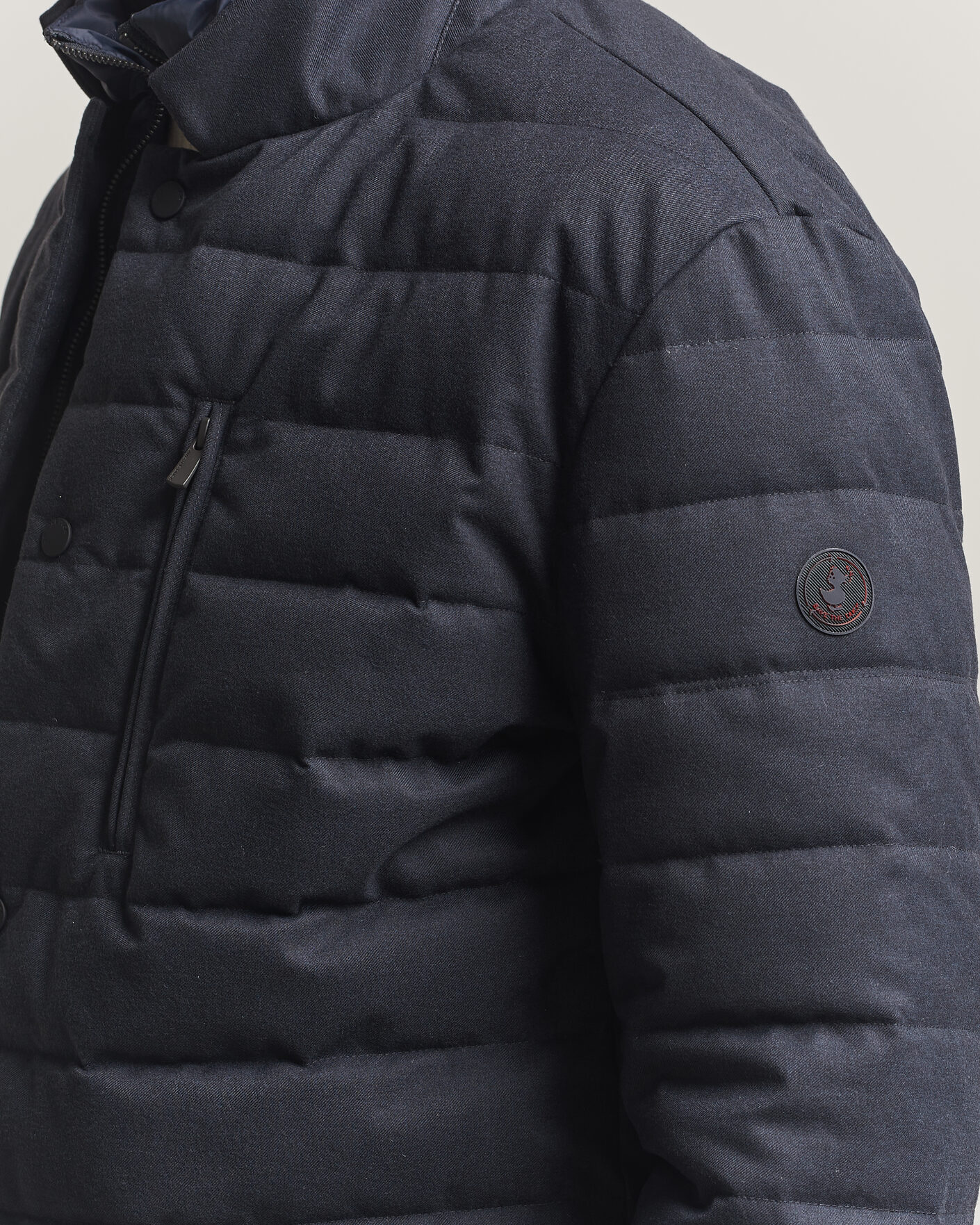 Men | Coats & Jackets | Save The Duck | Felipe Padded Flannel Jacket Navy Blue
