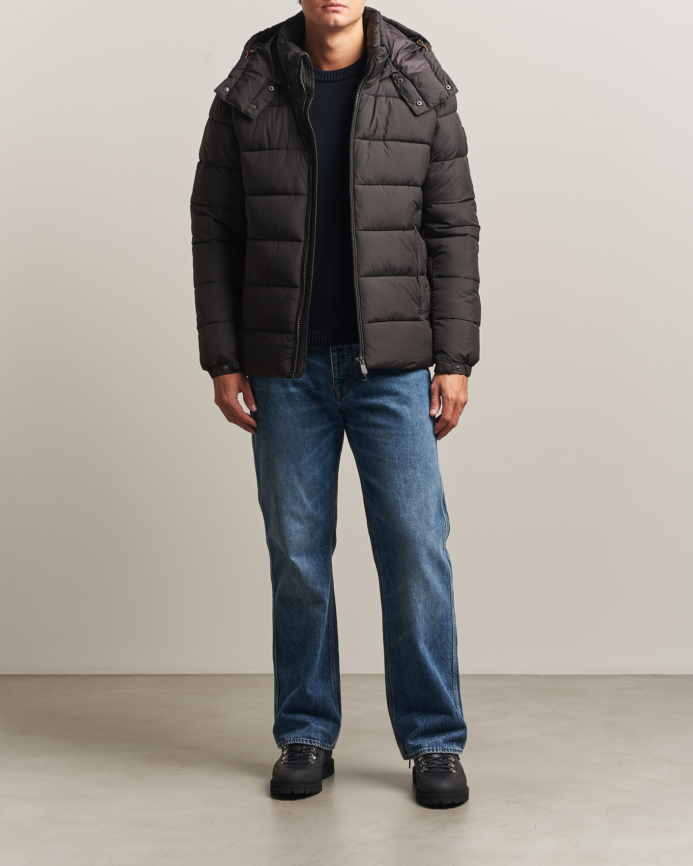 Men | Coats & Jackets | Save The Duck | Boris Matt Padded Puffer Brown Black