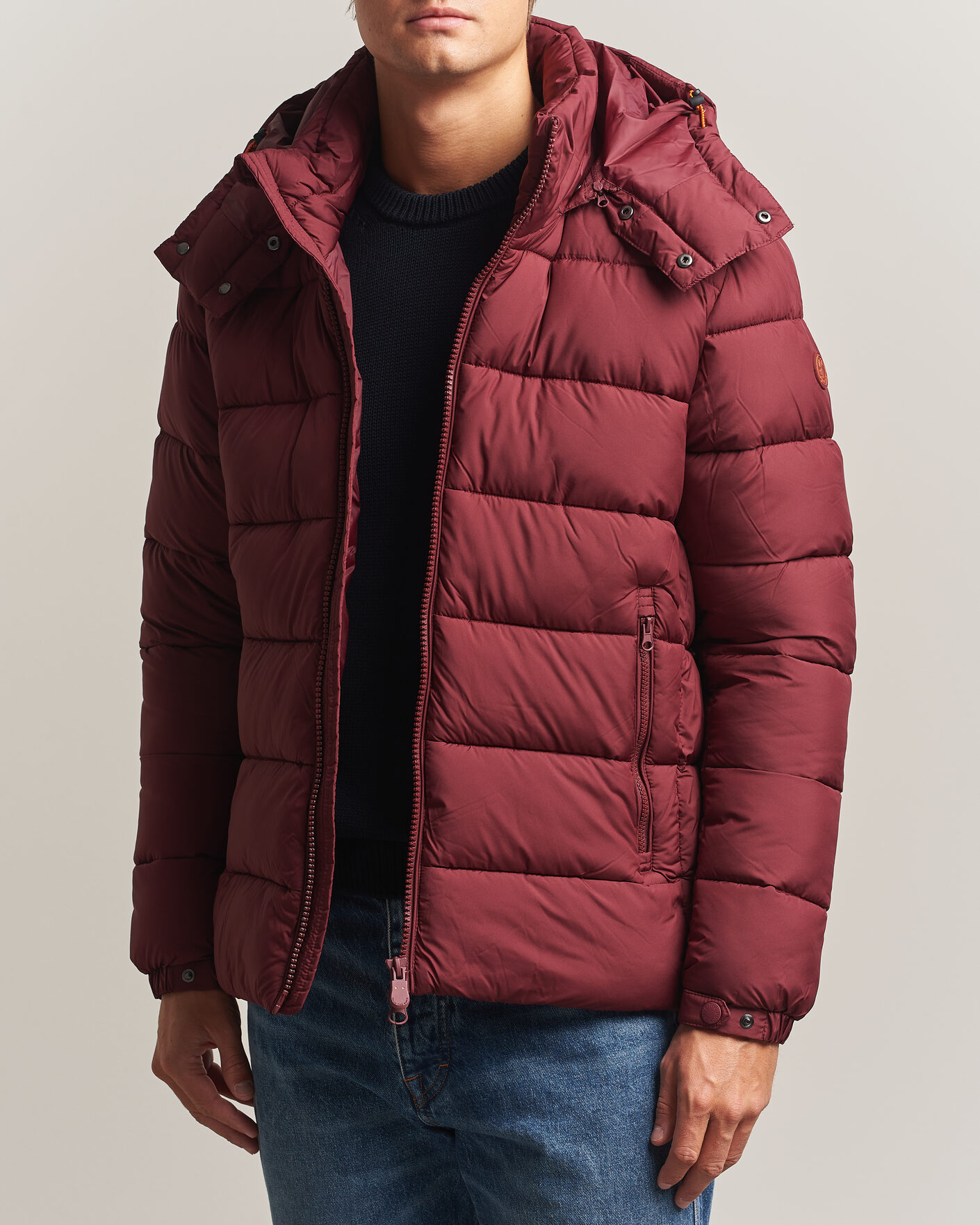 Men | Coats & Jackets | Save The Duck | Boris Matt Padded Puffer Wine Red