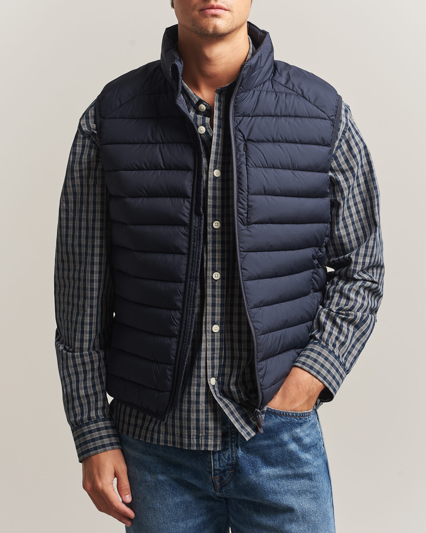 Men | Gilets | Save The Duck | Rhus Matt Lightweight Vest Blue Black