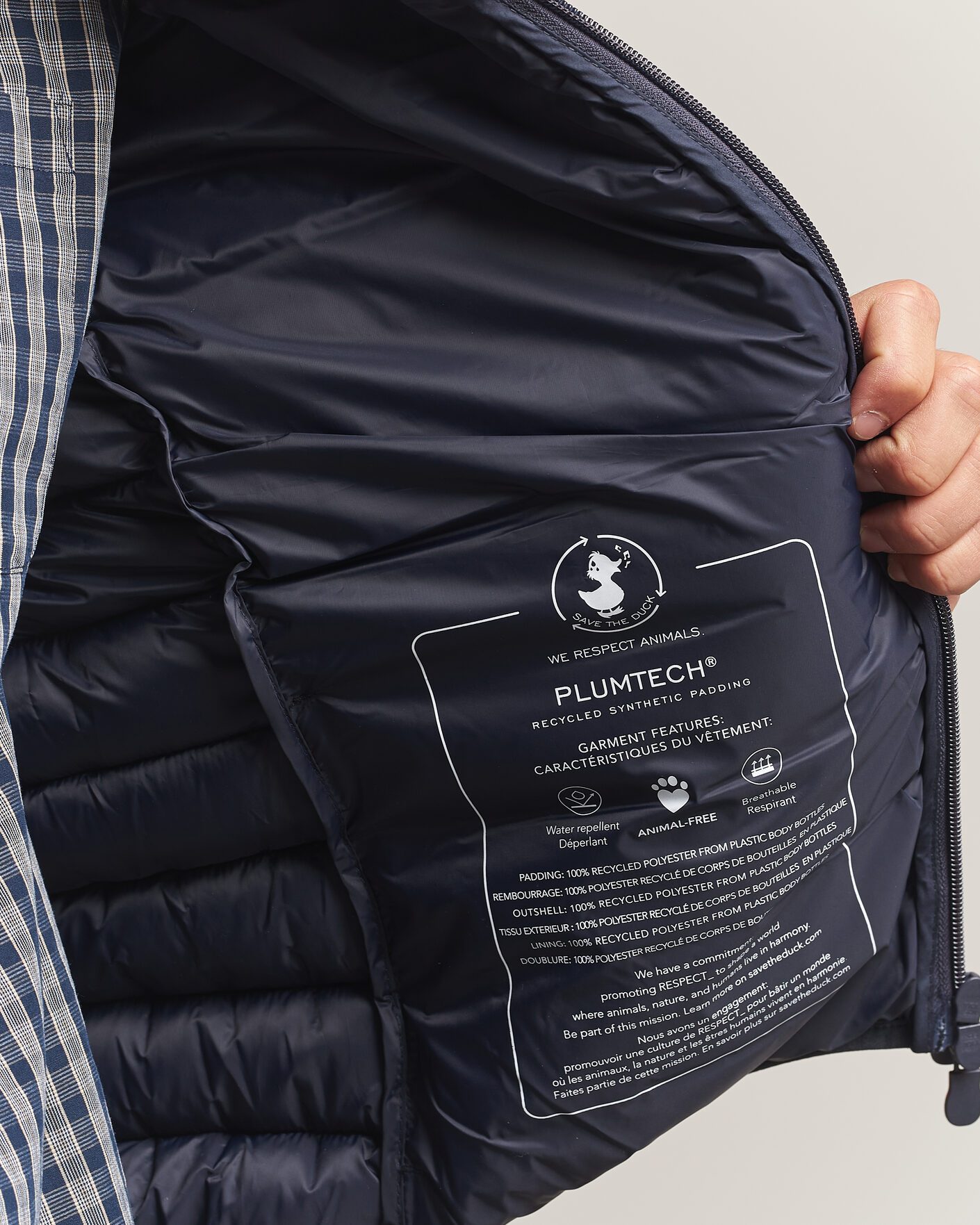 Men | Gilets | Save The Duck | Rhus Matt Lightweight Vest Blue Black