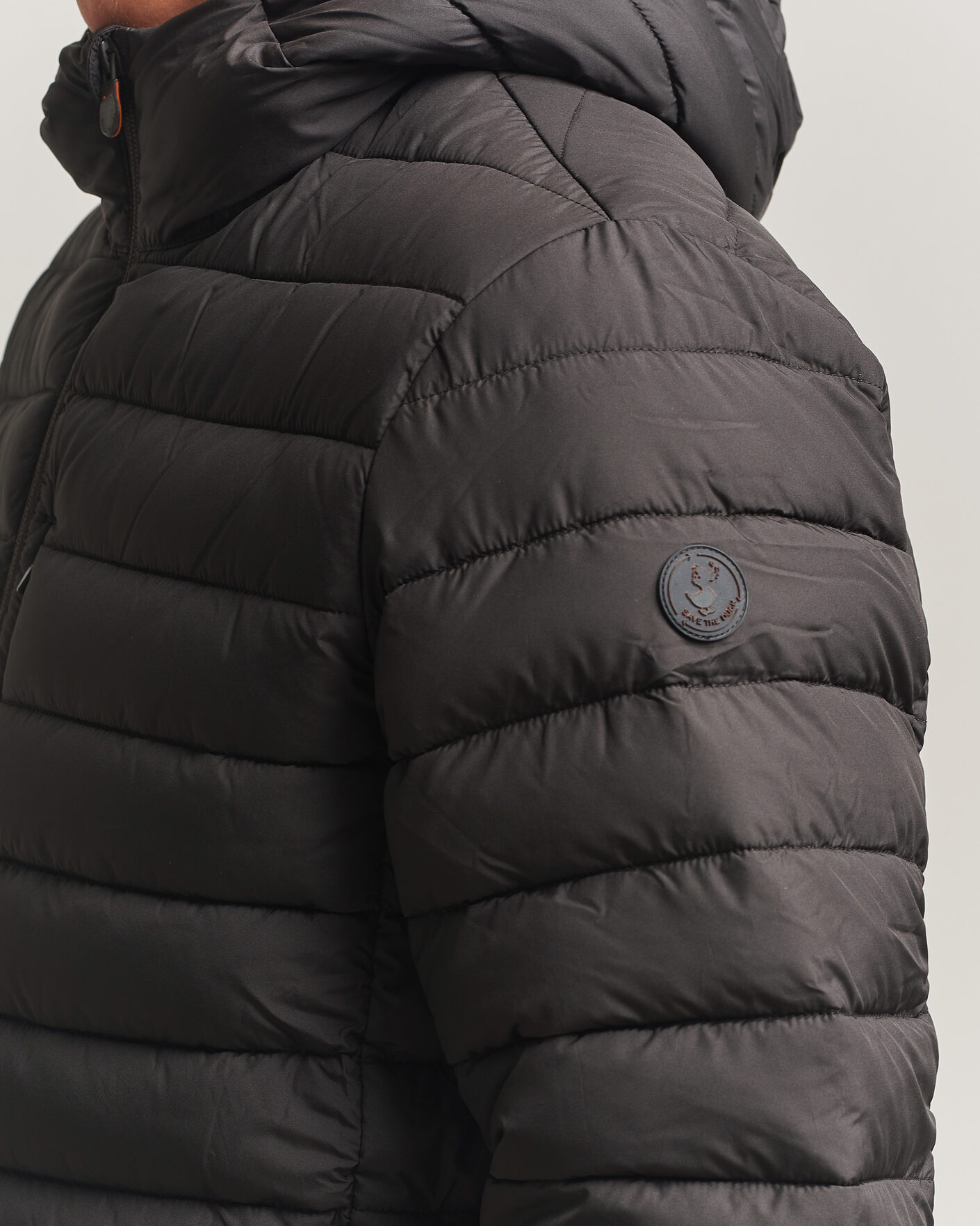 Men | Coats & Jackets | Save The Duck | Juncus Matt Lightweight Hood Jacket Brown Black