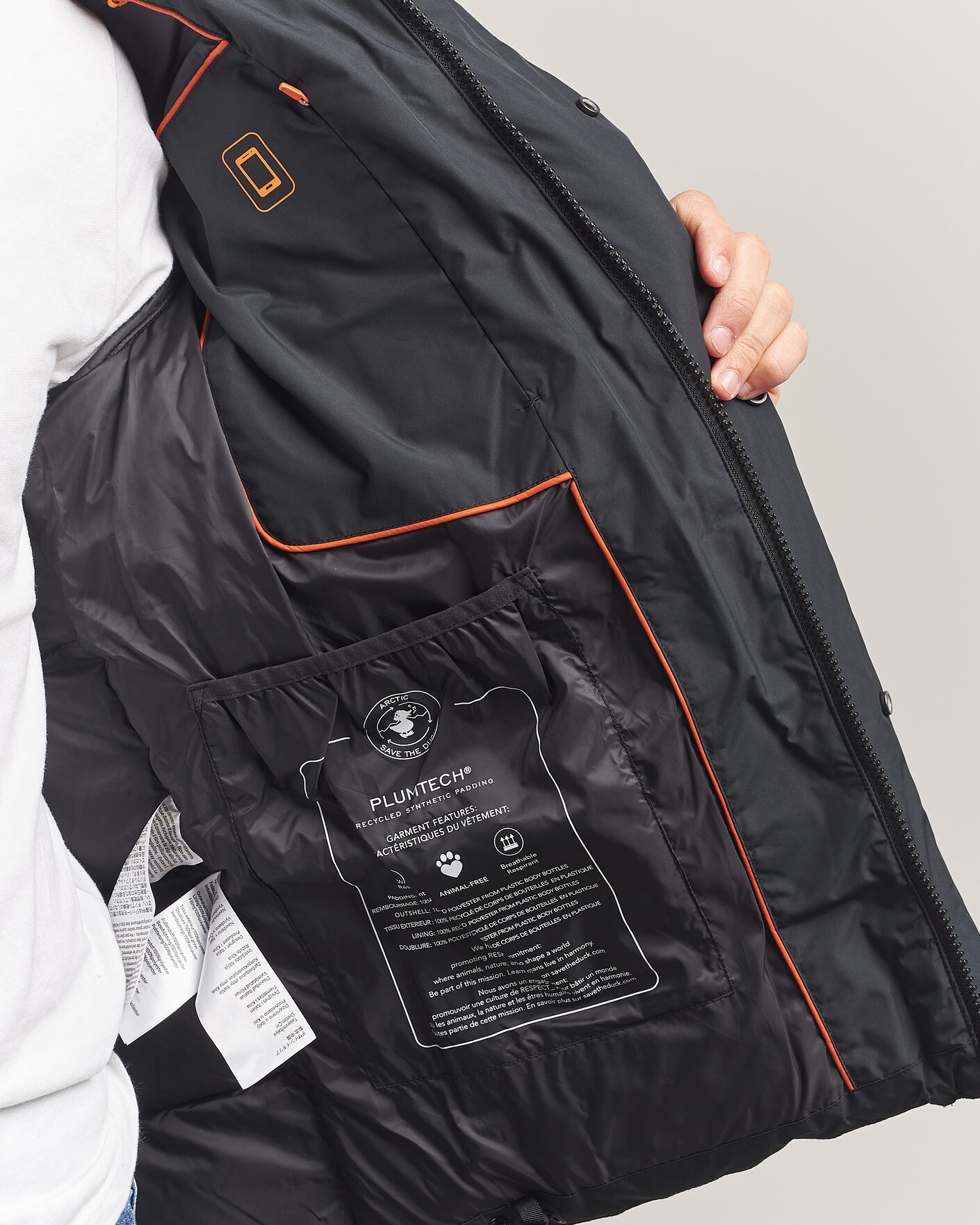 Men | Coats & Jackets | Save The Duck | Espel Short Arctic Parka Black