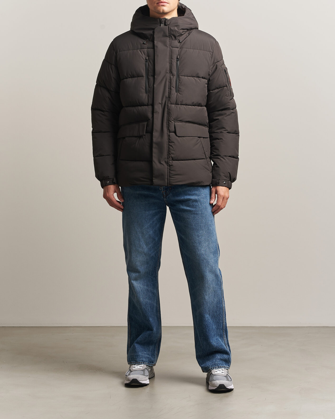 ハレルsave the duck アークティックパーカージャケット Save The Duck Espel Short Arctic Parka Brown Black at CareOfCarl.com