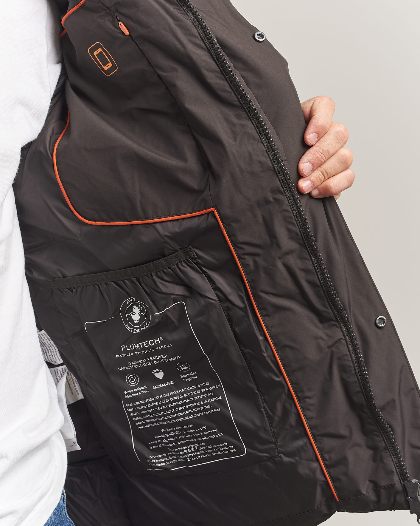 Men | Coats & Jackets | Save The Duck | Espel Short Arctic Parka Brown Black