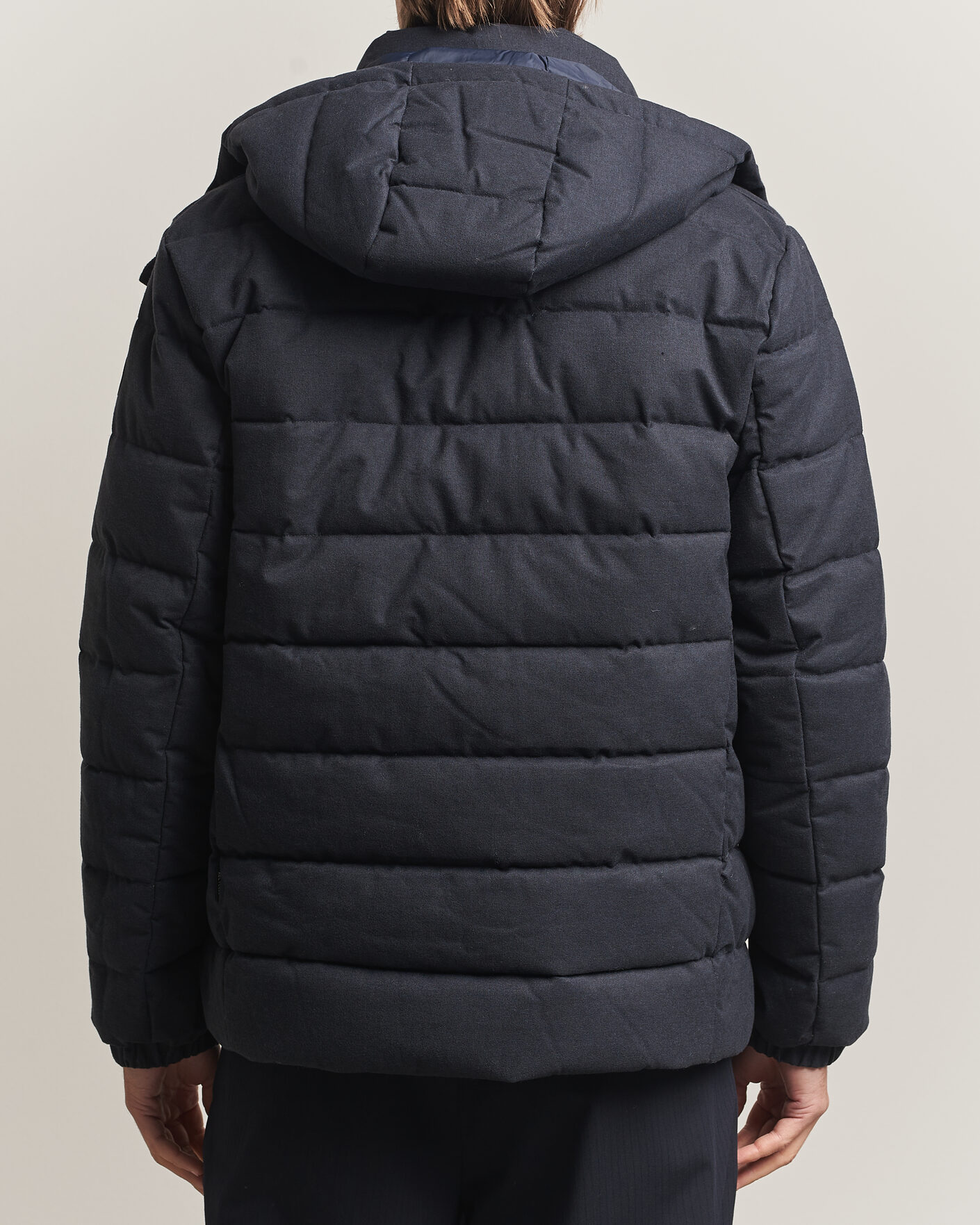 Men | Coats & Jackets | Save The Duck | Constantin Padded Flannel Jacket Navy Blue Melange