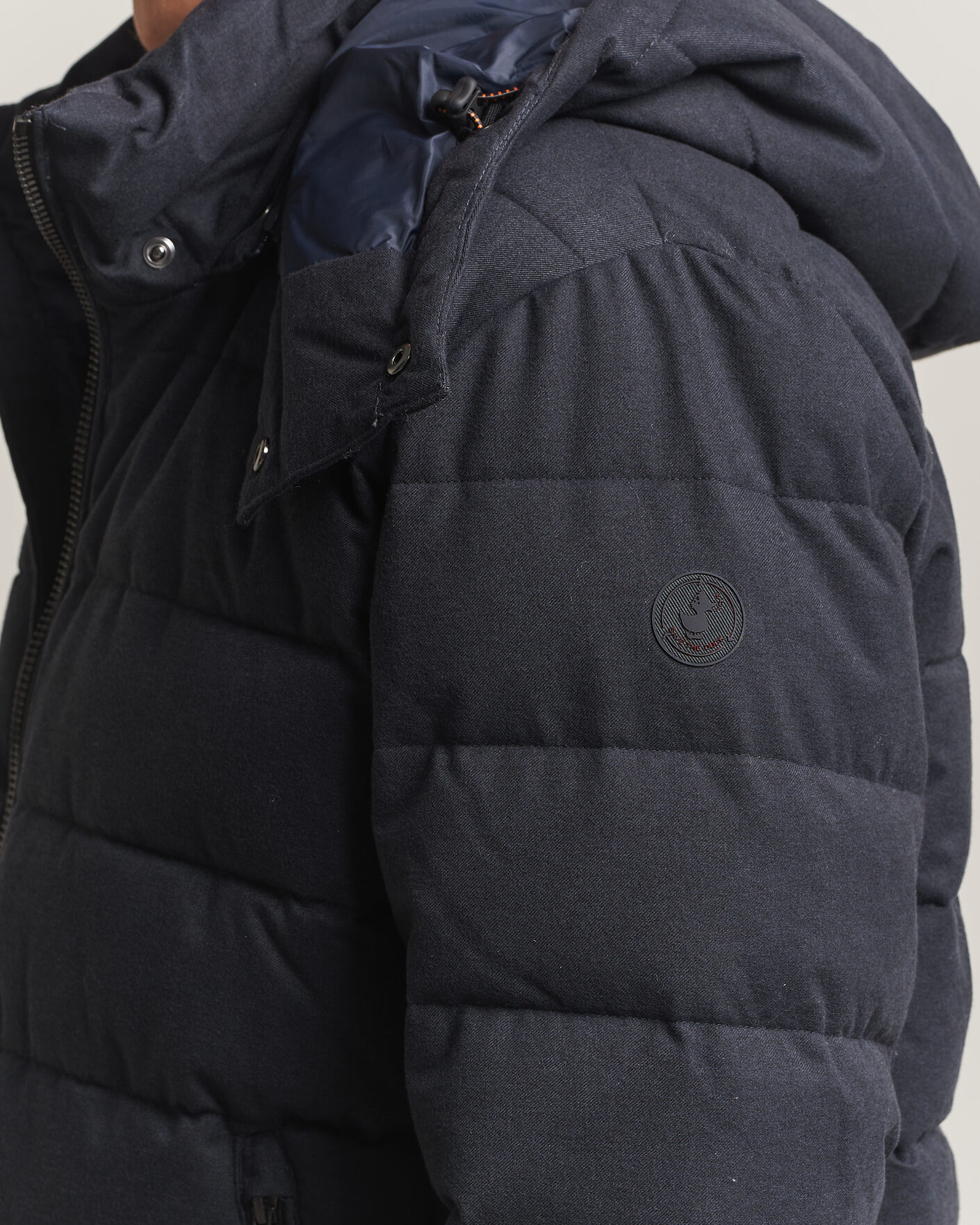Men | Coats & Jackets | Save The Duck | Constantin Padded Flannel Jacket Navy Blue Melange