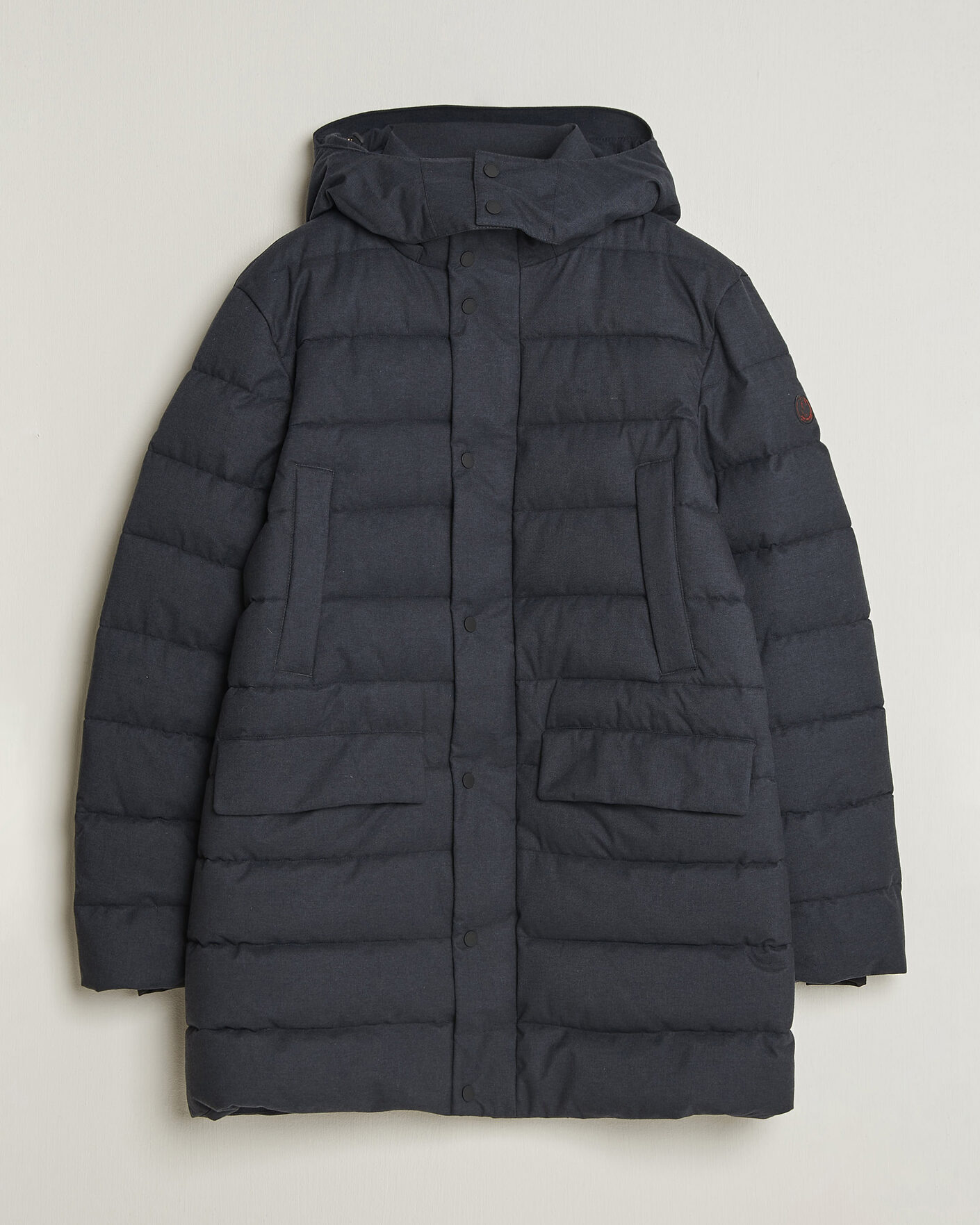 Men | Coats & Jackets | Save The Duck | Byrne Padded Flannel Coat Navy Blue Melange