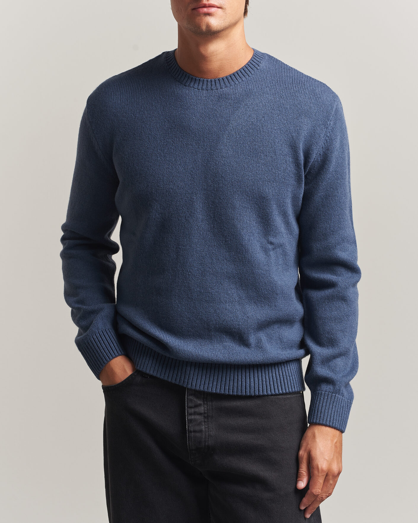 Men | Sweaters & Knitwear | Colorful Standard | Classic Merino Wool Crew Neck Petrol Blue