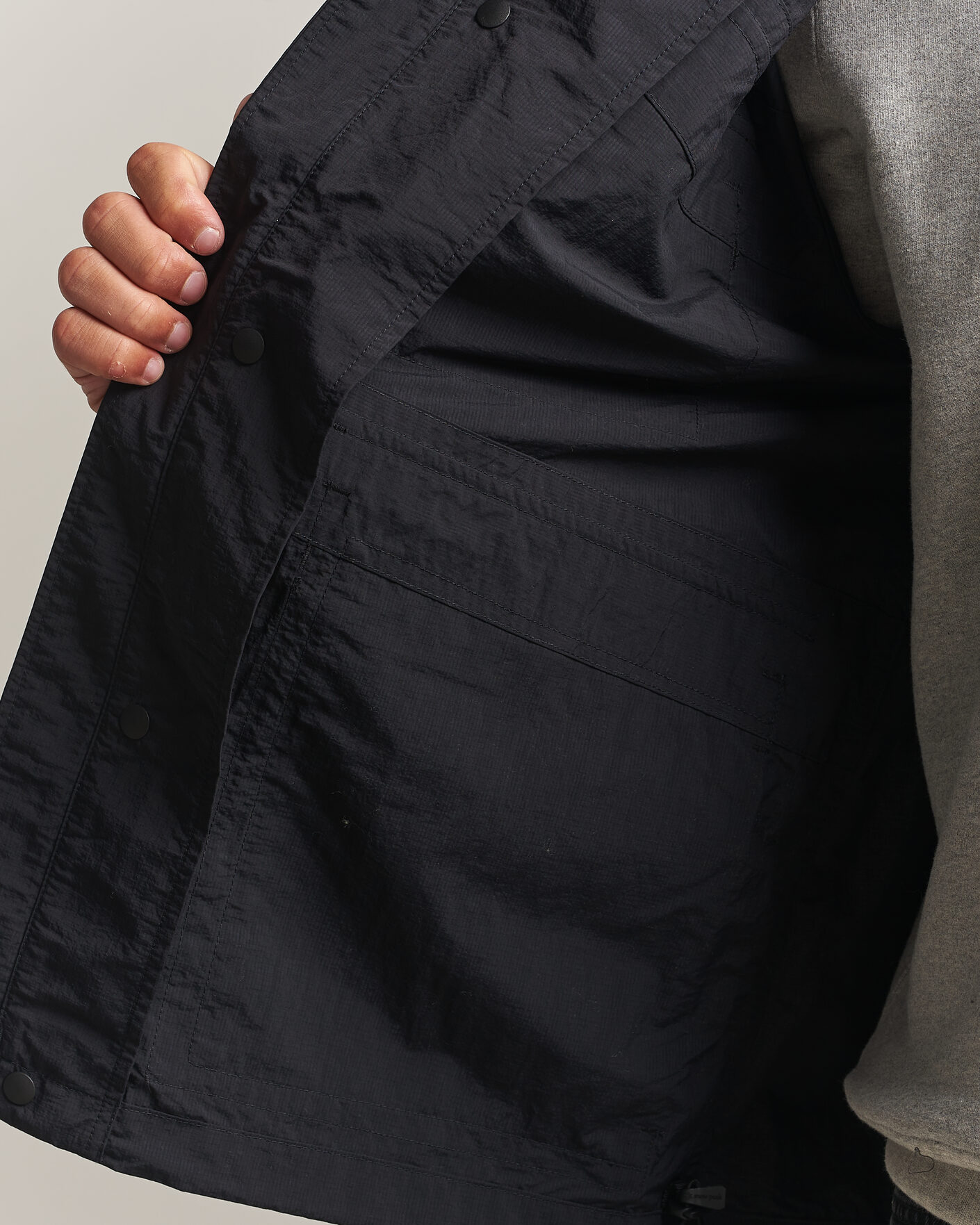 Men | Coats & Jackets | Snow Peak | Nylon Double Rip Jacket Black