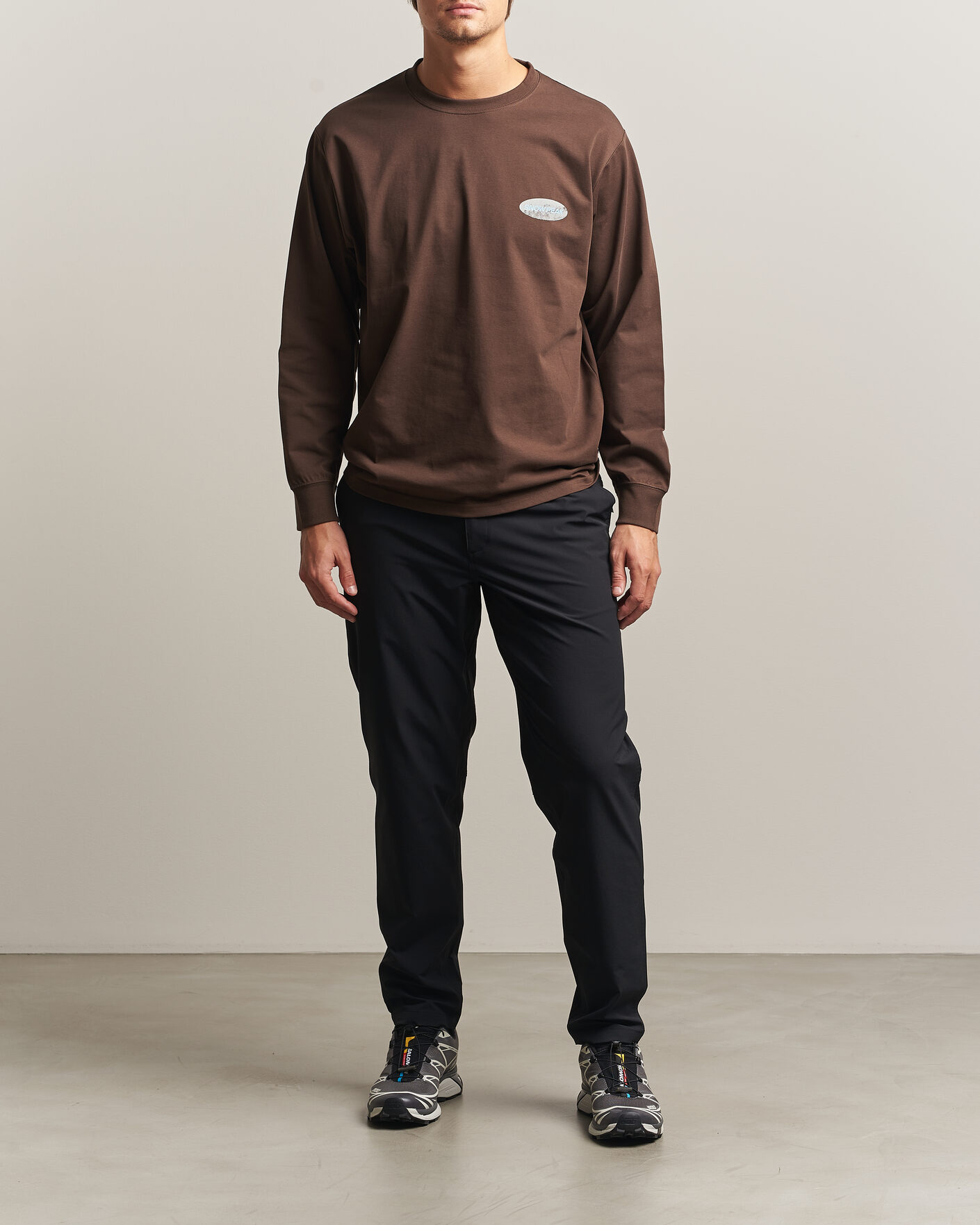 Men | T-Shirts | Snow Peak | Campscape L/S T-Shirt Brown