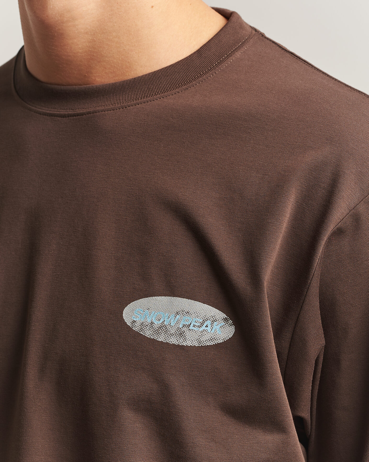 Men | T-Shirts | Snow Peak | Campscape L/S T-Shirt Brown