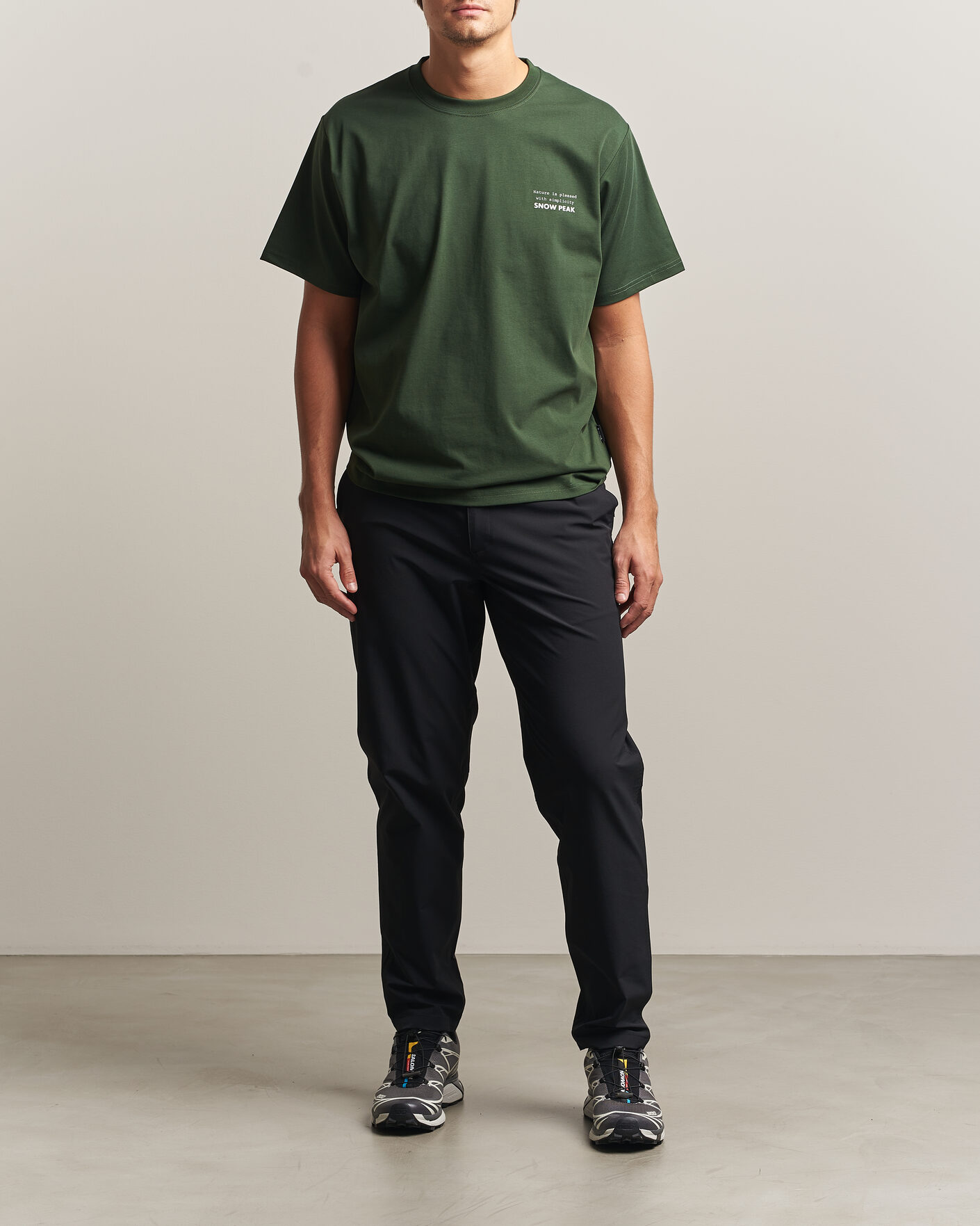 Men | T-Shirts | Snow Peak | Elemental Balance T-Shirt Dark Green