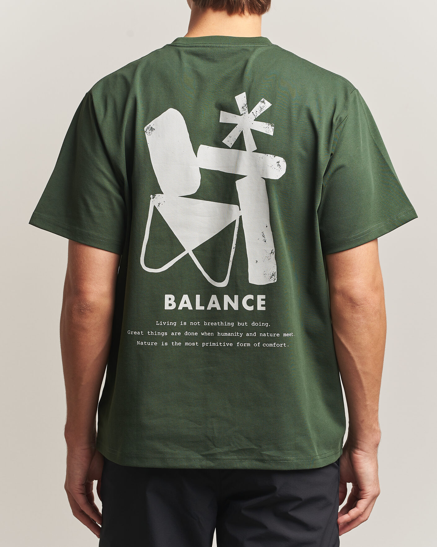 Men | T-Shirts | Snow Peak | Elemental Balance T-Shirt Dark Green