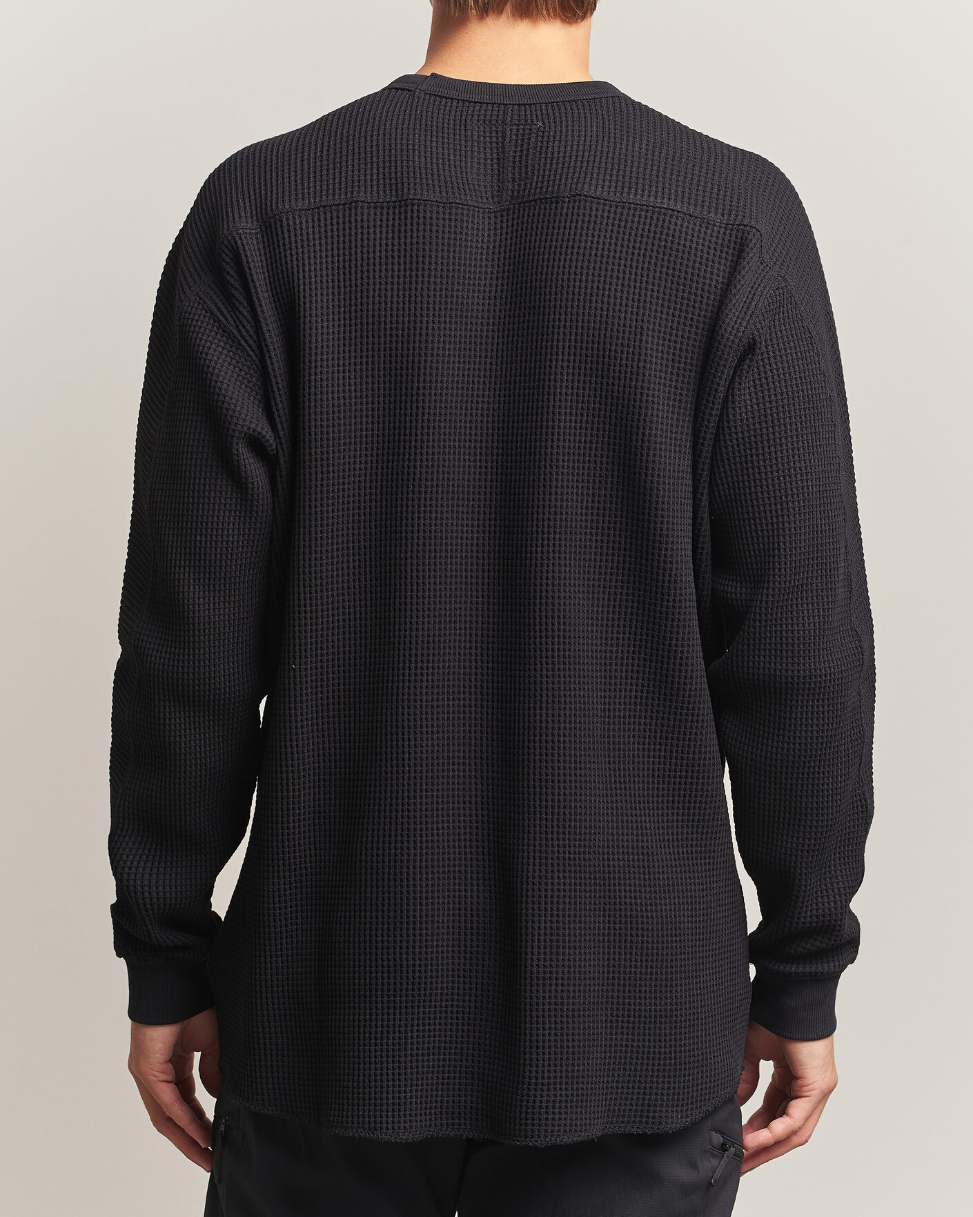 Men | Sweaters & Knitwear | Snow Peak | Heavyweight Waffle Pullover Black