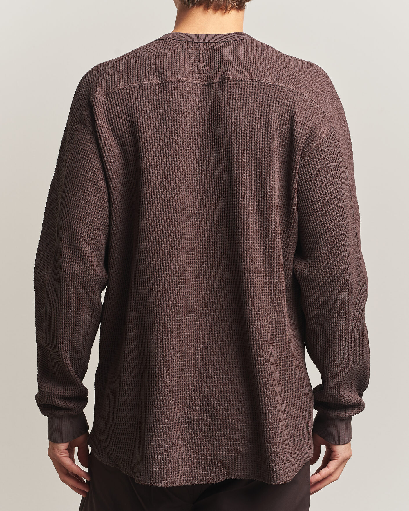 Men | Sweaters & Knitwear | Snow Peak | Heavyweight Waffle Pullover Dark Brown