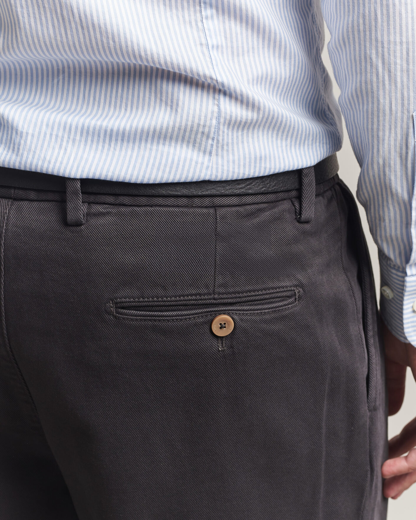Men | Trousers | Briglia 1949 | Portobello Loose Fit Cotton Trousers Dark Grey