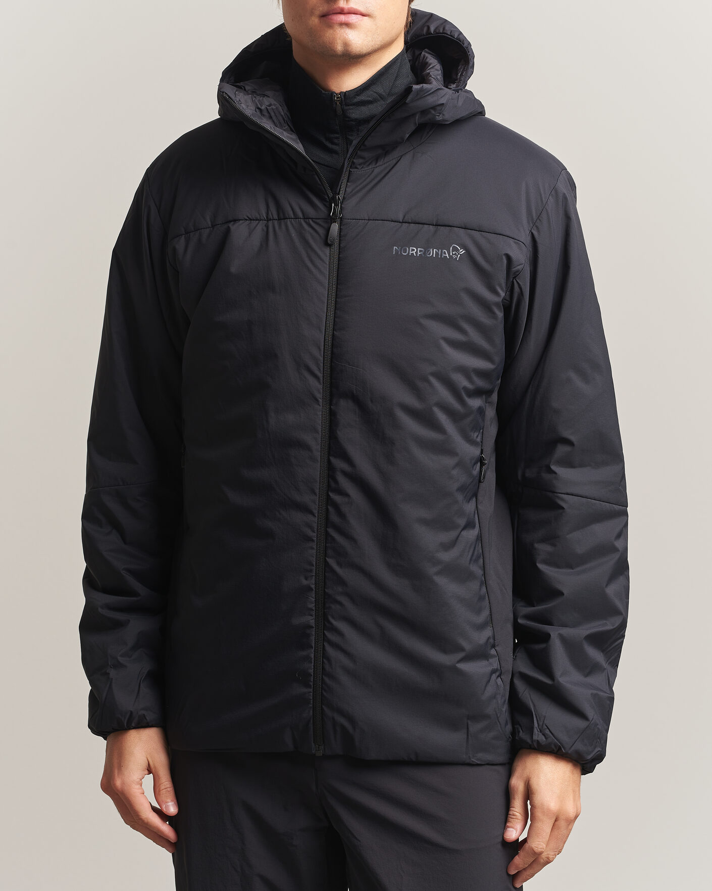 Men | Coats & Jackets | Norrøna | Femund Thermo Zip Hood Caviar Black