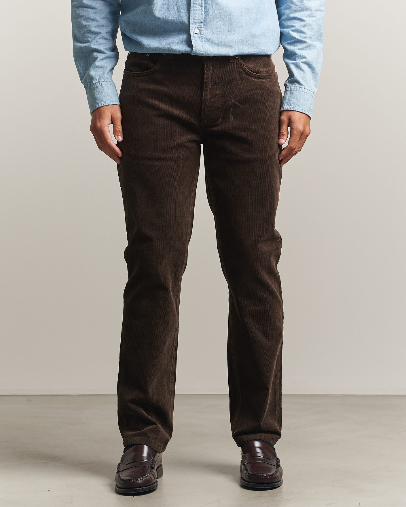 Men | Trousers | Gant | Regular Fit Corduroy 5-Pocket Pants Black Brown