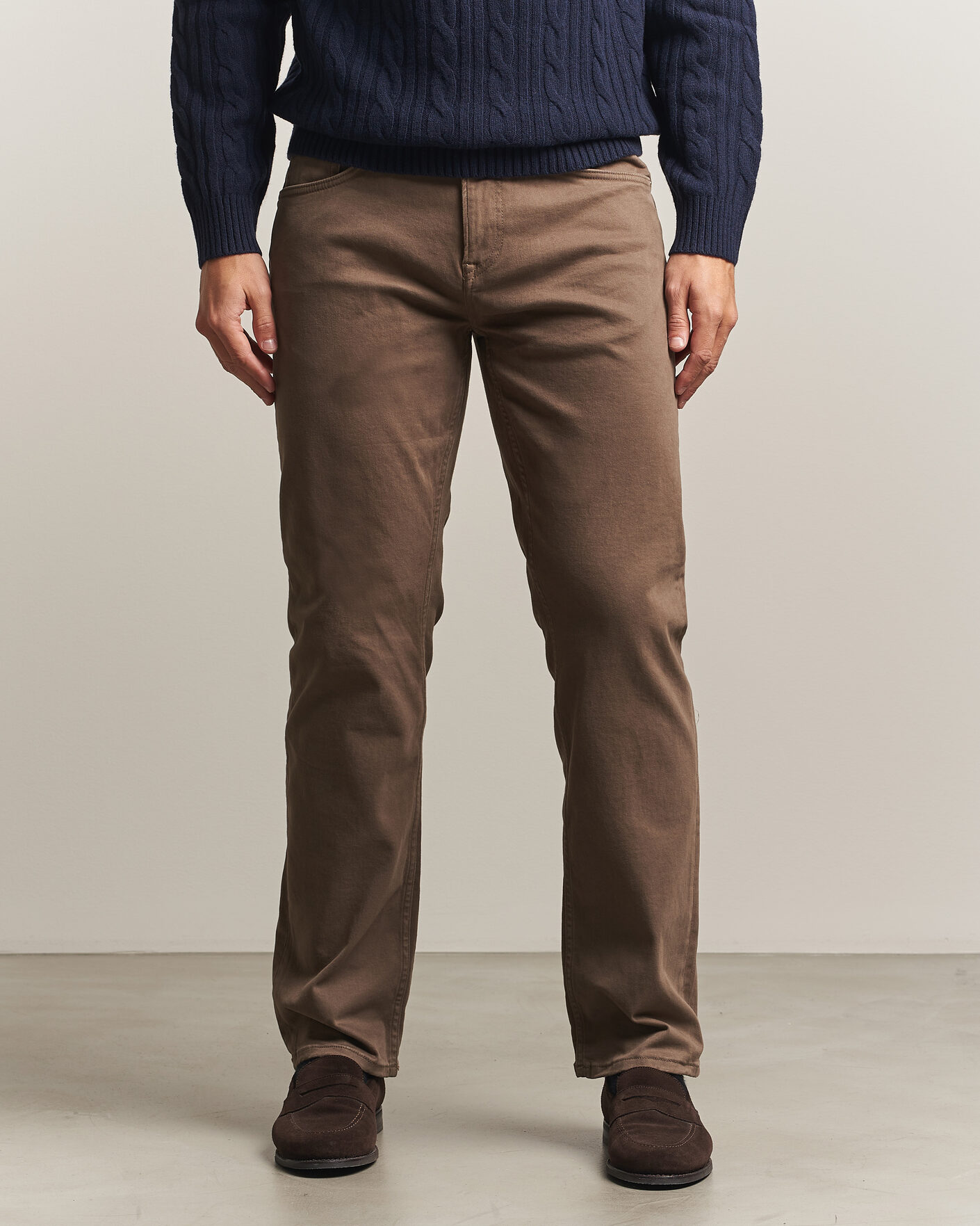 Men | Trousers | Gant | Regular Fit Moleskin 5-Pocket Pants Faded Taupe