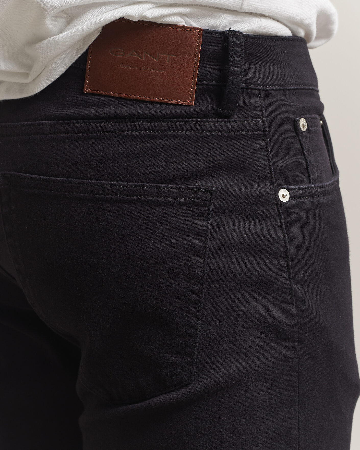 Men | Trousers | Gant | Regular Fit Moleskin 5-Pocket Pants Black