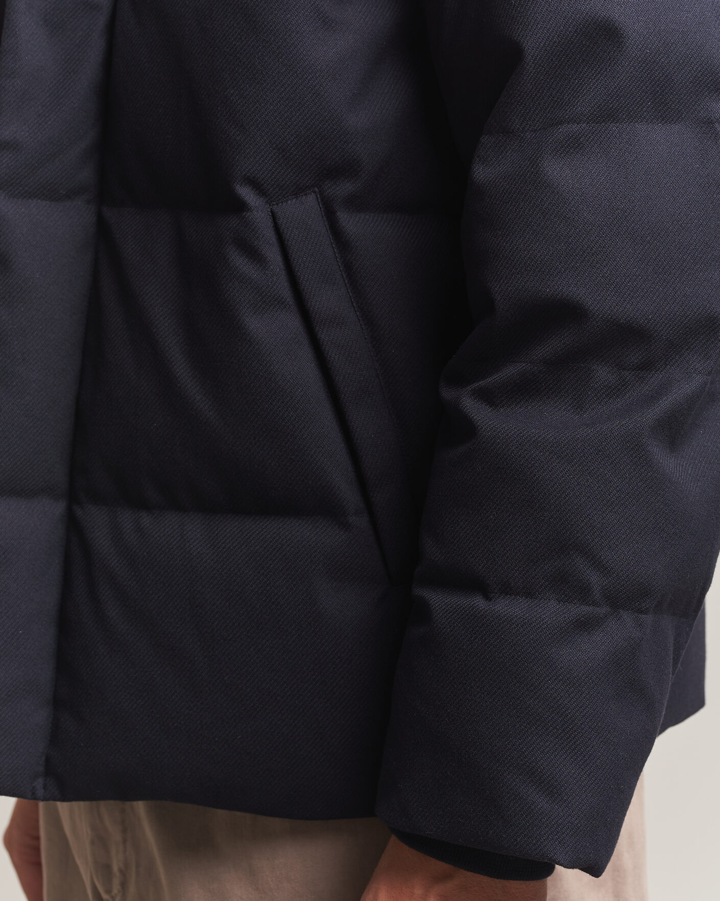 Men | Coats & Jackets | Gant | Flannel Down Hooded Jacket Evening Blue