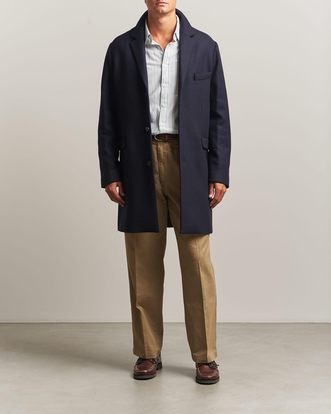 Men | Coats & Jackets | Gant | Classic Wool/Cashmere Coat Evening Blue