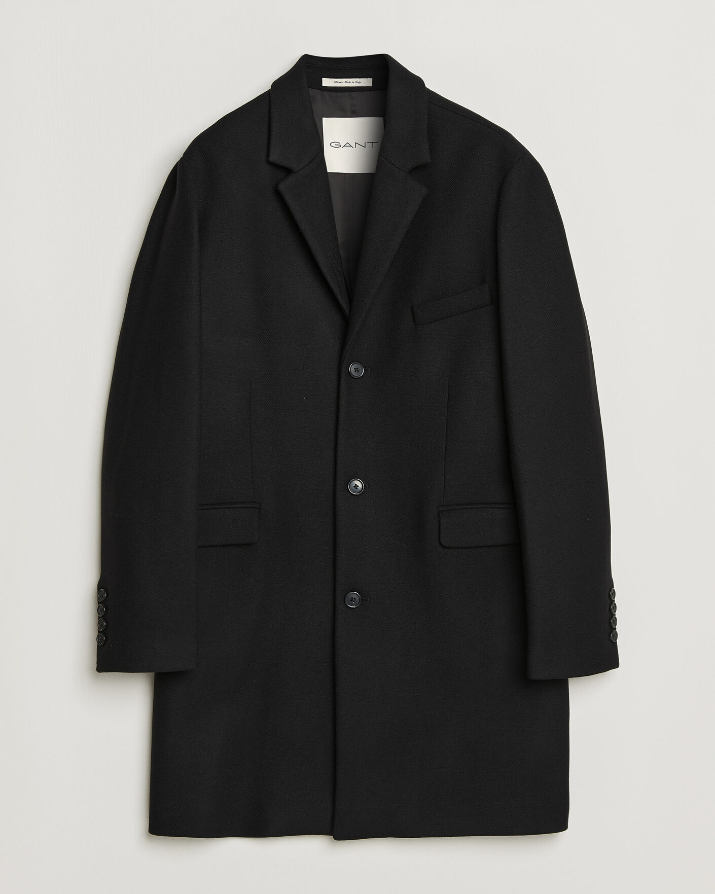 Men | Coats & Jackets | Gant | Classic Wool/Cashmere Coat Black