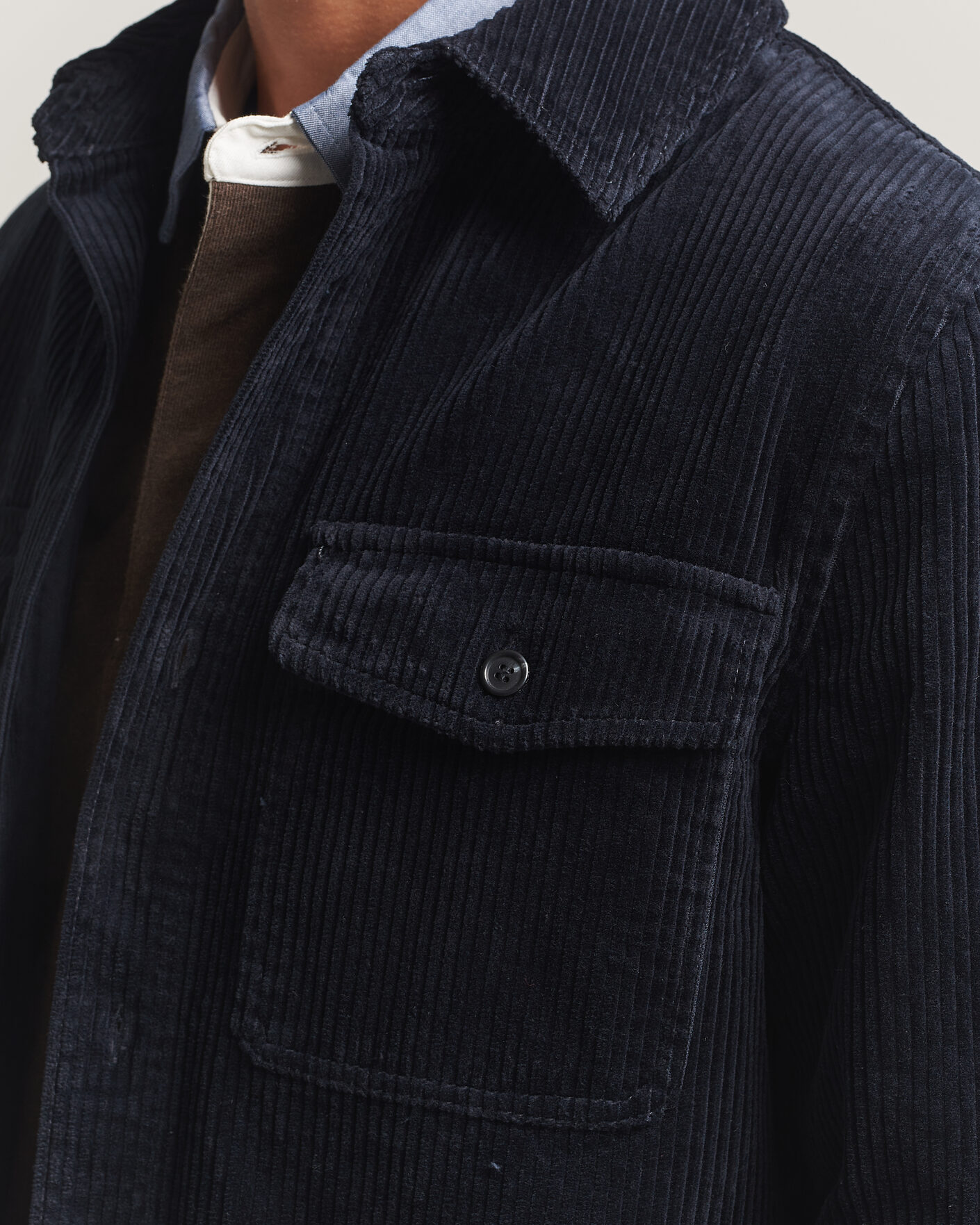 Men | Shirts | Gant | Regular Fit Corduroy Overshirt Evening Blue