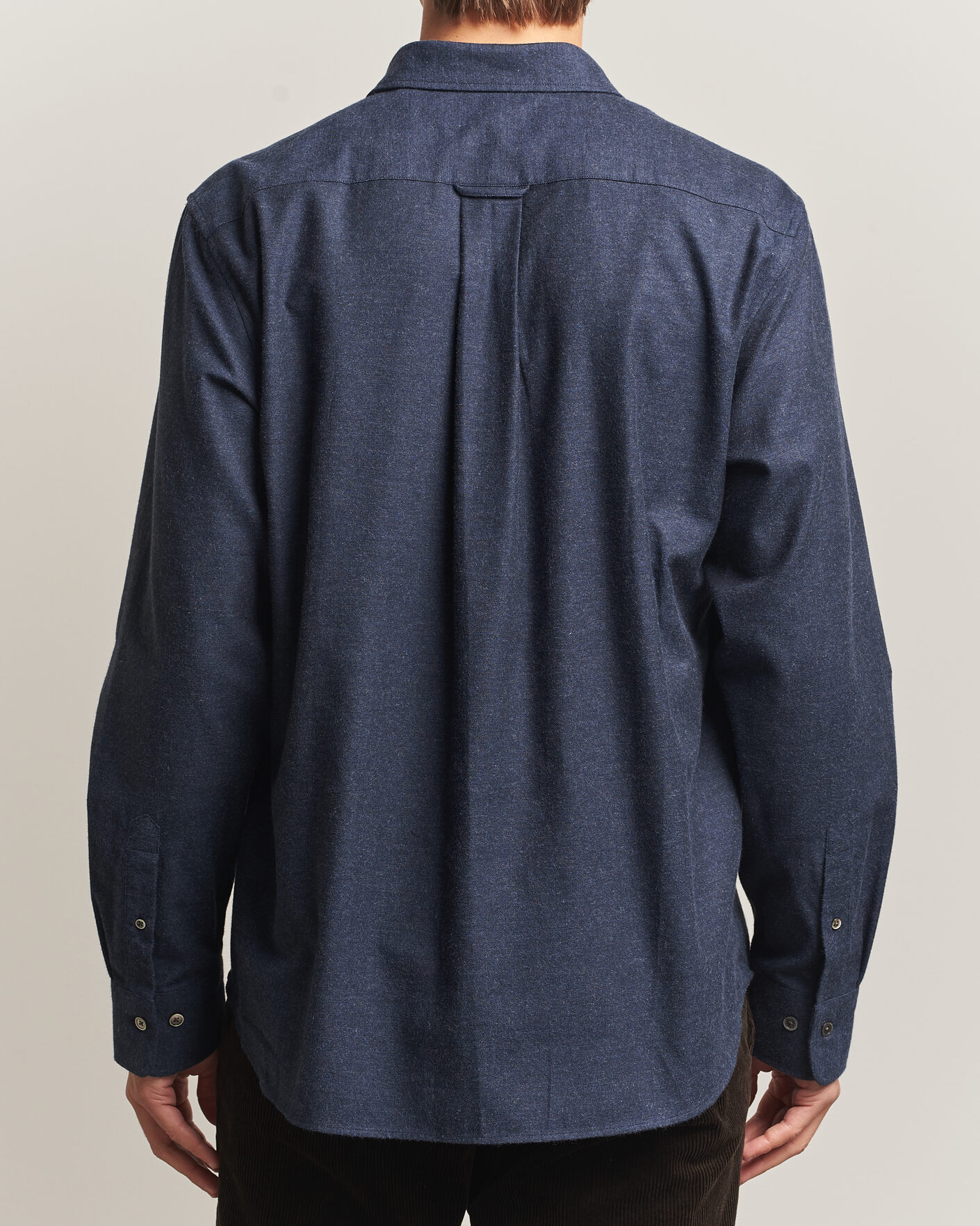 Men | Shirts | Gant | Regular Fit Flannel Shirt Dark Navy Melange