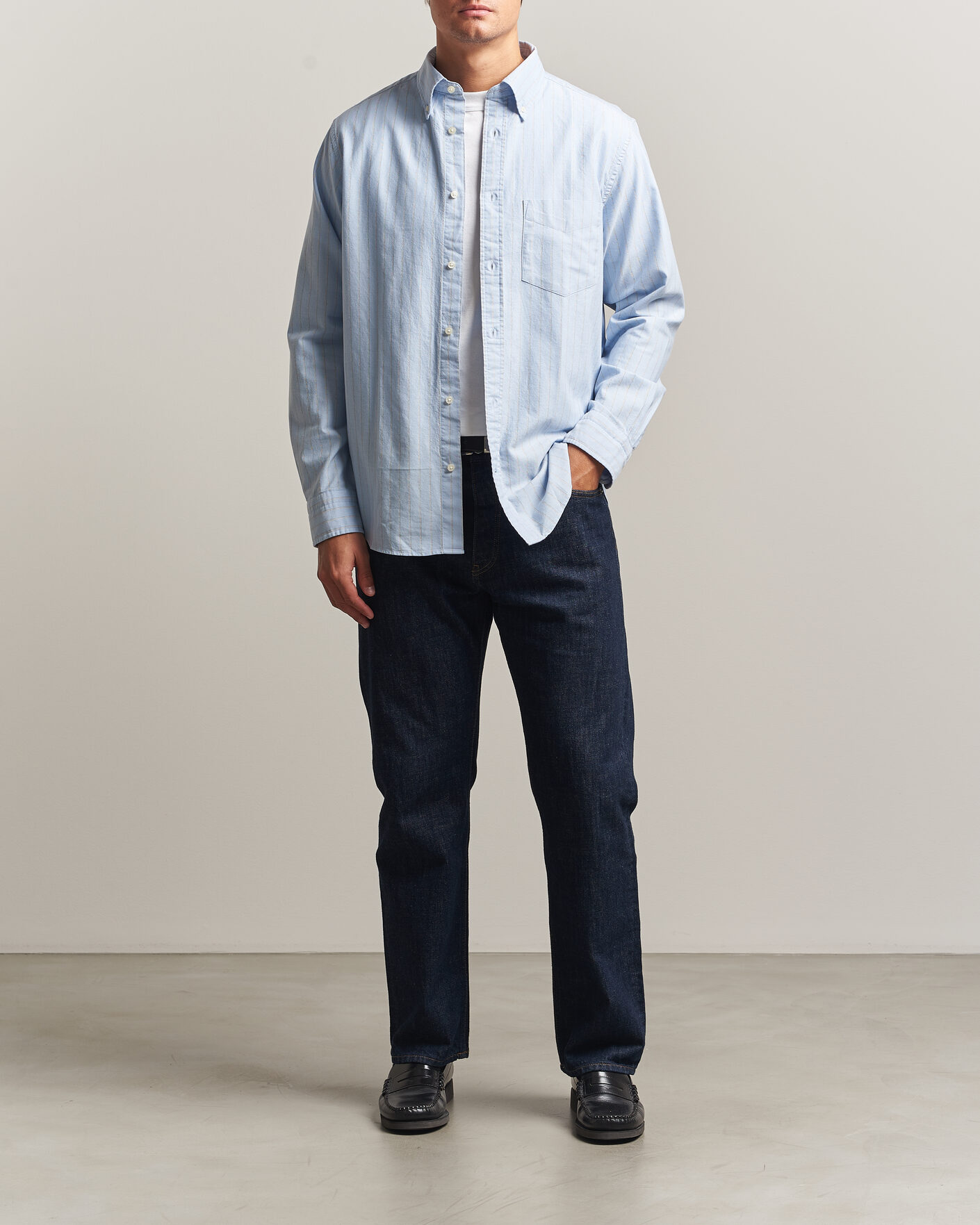 Men | Shirts | Gant | Regular Fit Archive Oxford Striped Shirt Clear Sky