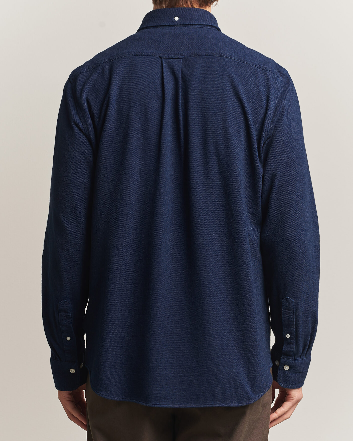 Men | Shirts | Gant | Regular Fit Indigo Jersey Pique Shirt Dark Blue