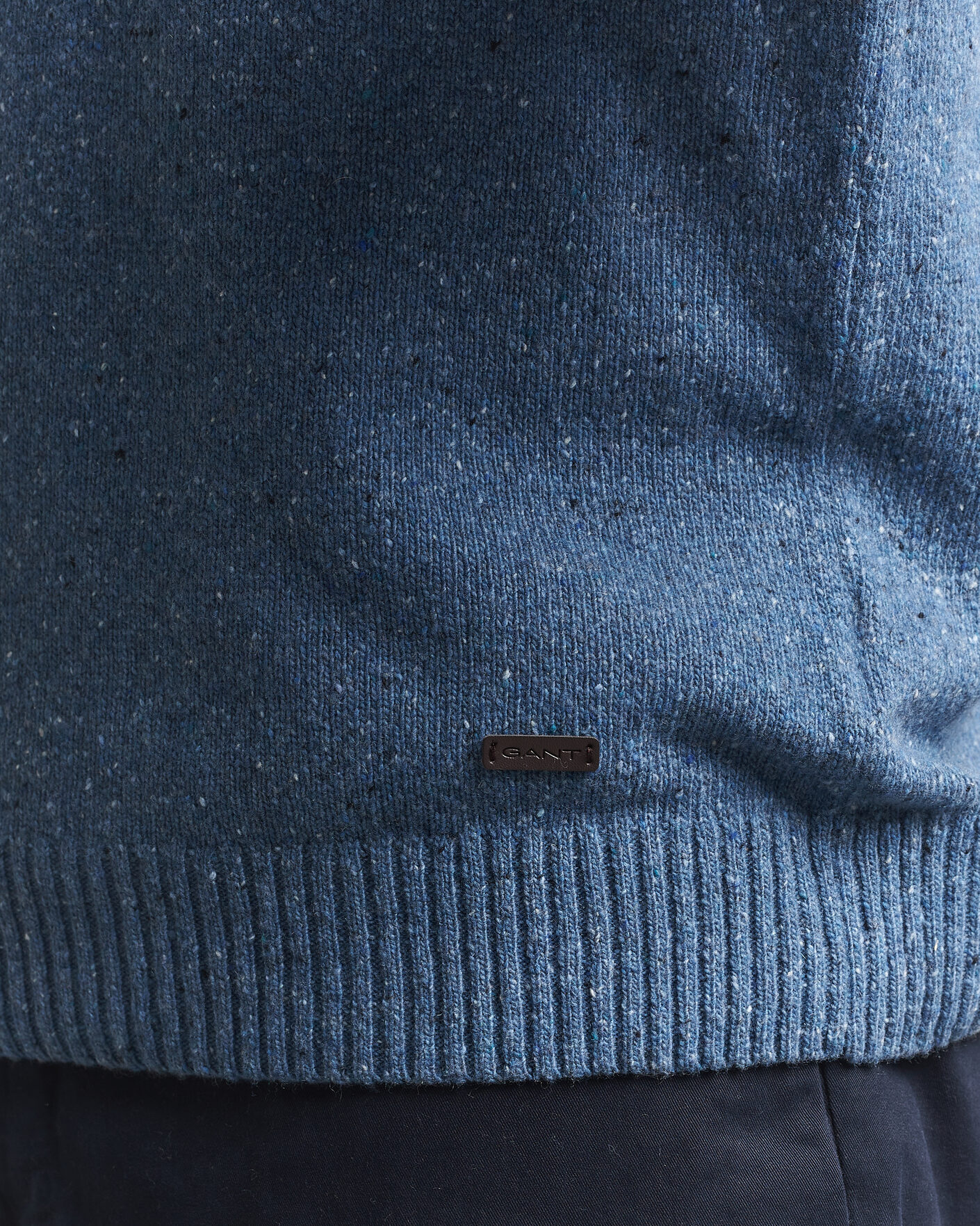 Men | Sweaters & Knitwear | Gant | Neps Wool Polo Blue Horizon