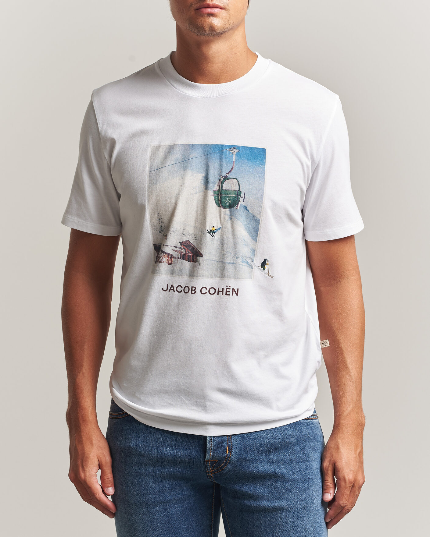 Men | T-Shirts | Jacob Cohën | Apres Ski Printed T-Shirt White