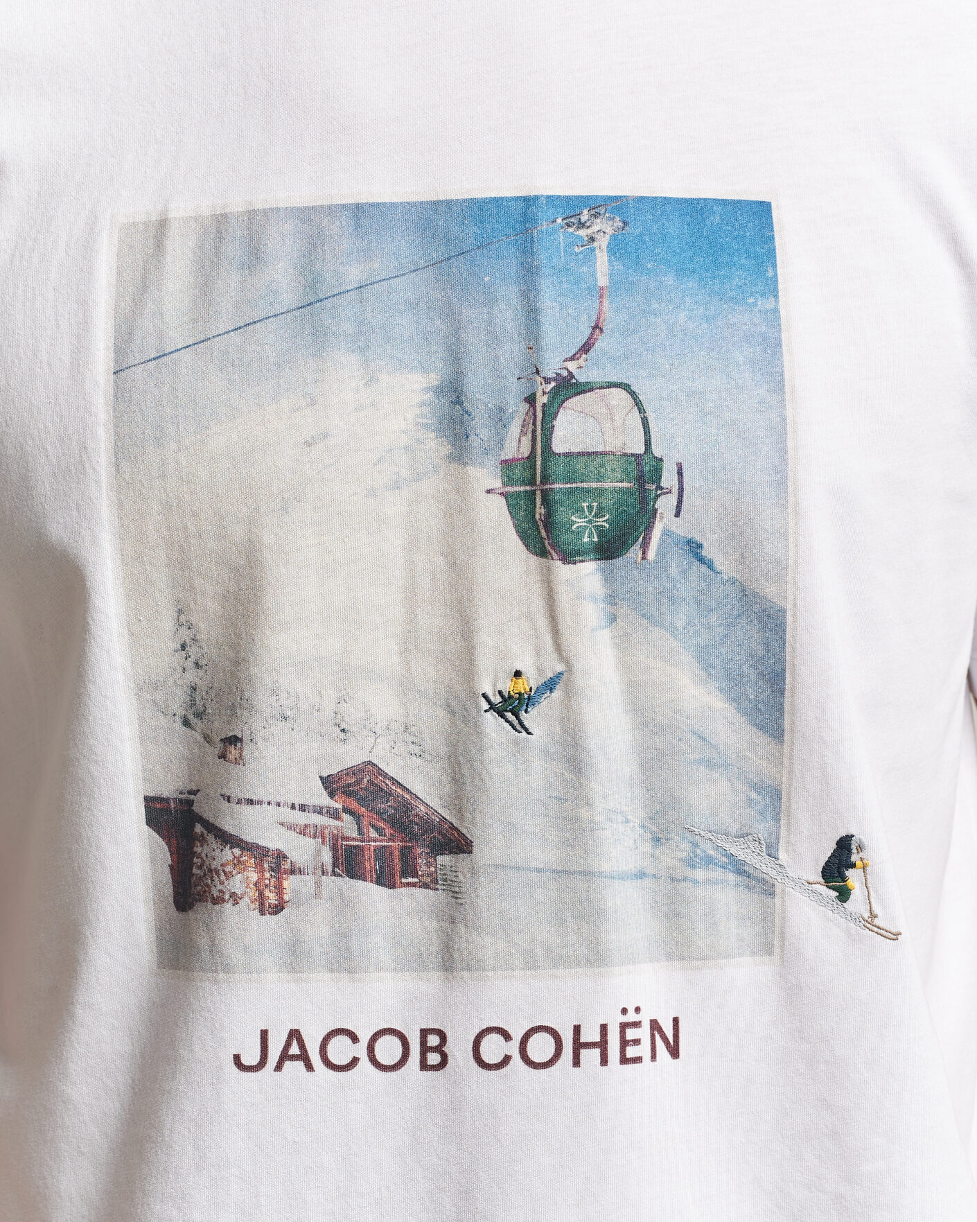 Men | T-Shirts | Jacob Cohën | Apres Ski Printed T-Shirt White