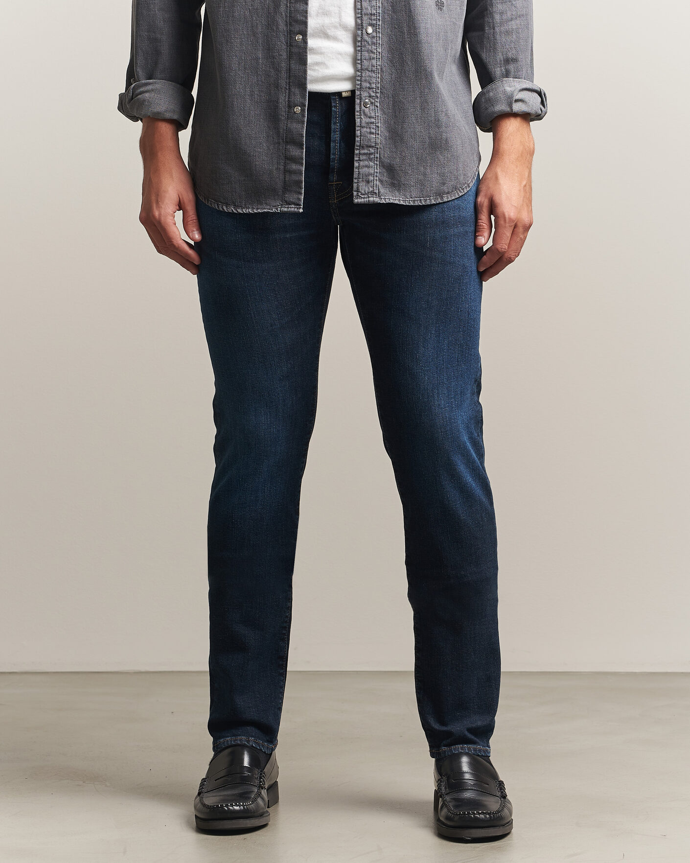 Men | Jeans | Jacob Cohën | Bard Slim Fit Apres Ski Patch Stretch Jeans Blue