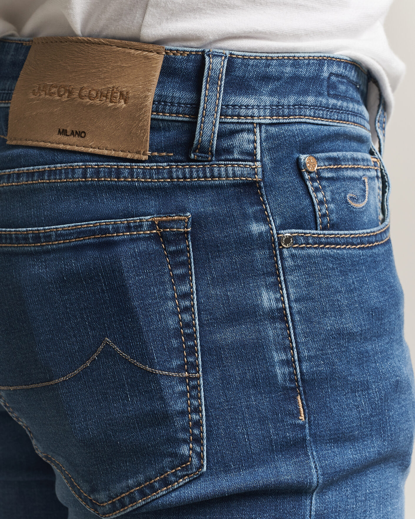 Men | Jeans | Jacob Cohën | Bard Fast Slim Fit Stretch Jeans Mid Blue