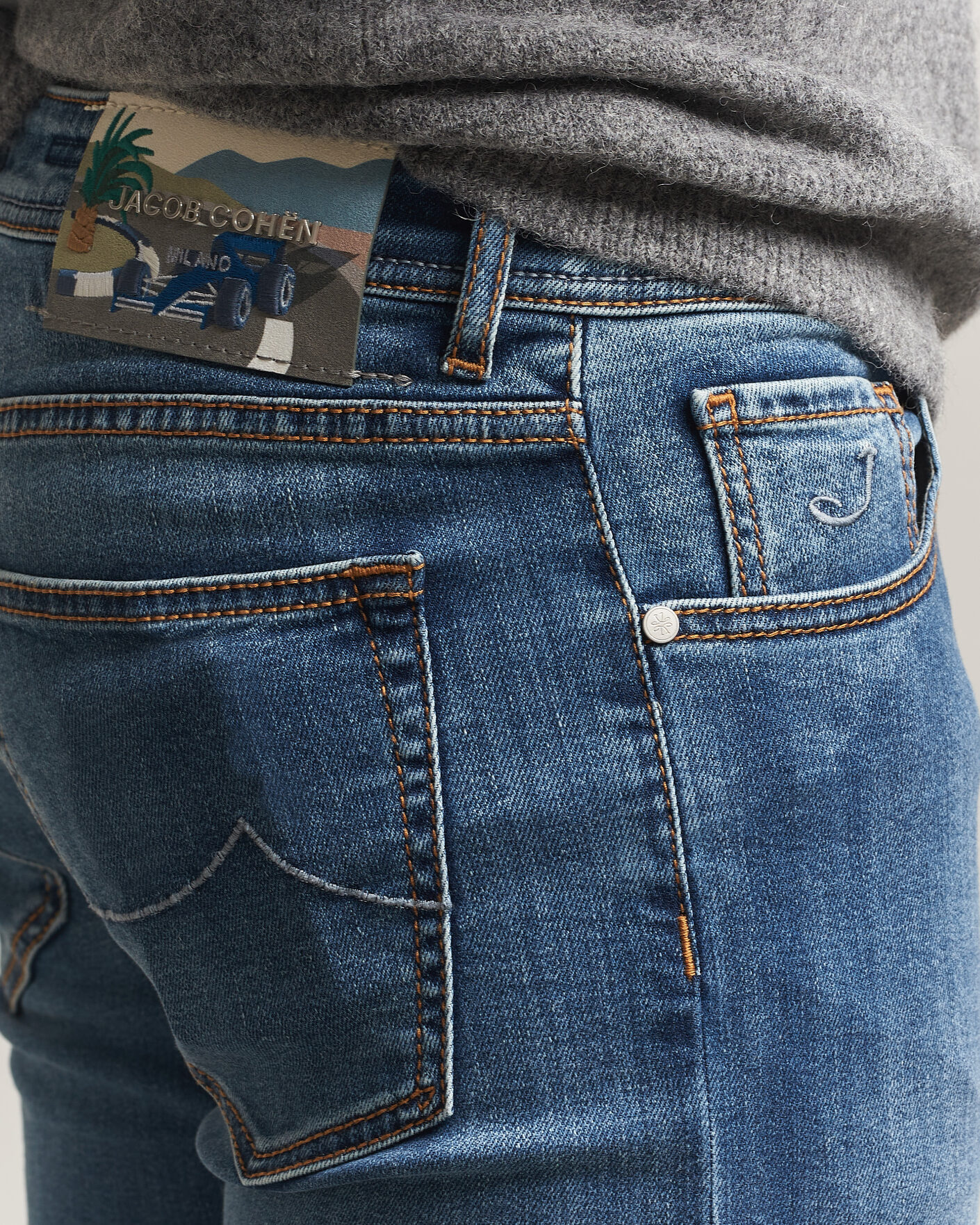 Men | Jeans | Jacob Cohën | Nick F1 Slim Fit Stretch Jeans Light Blue