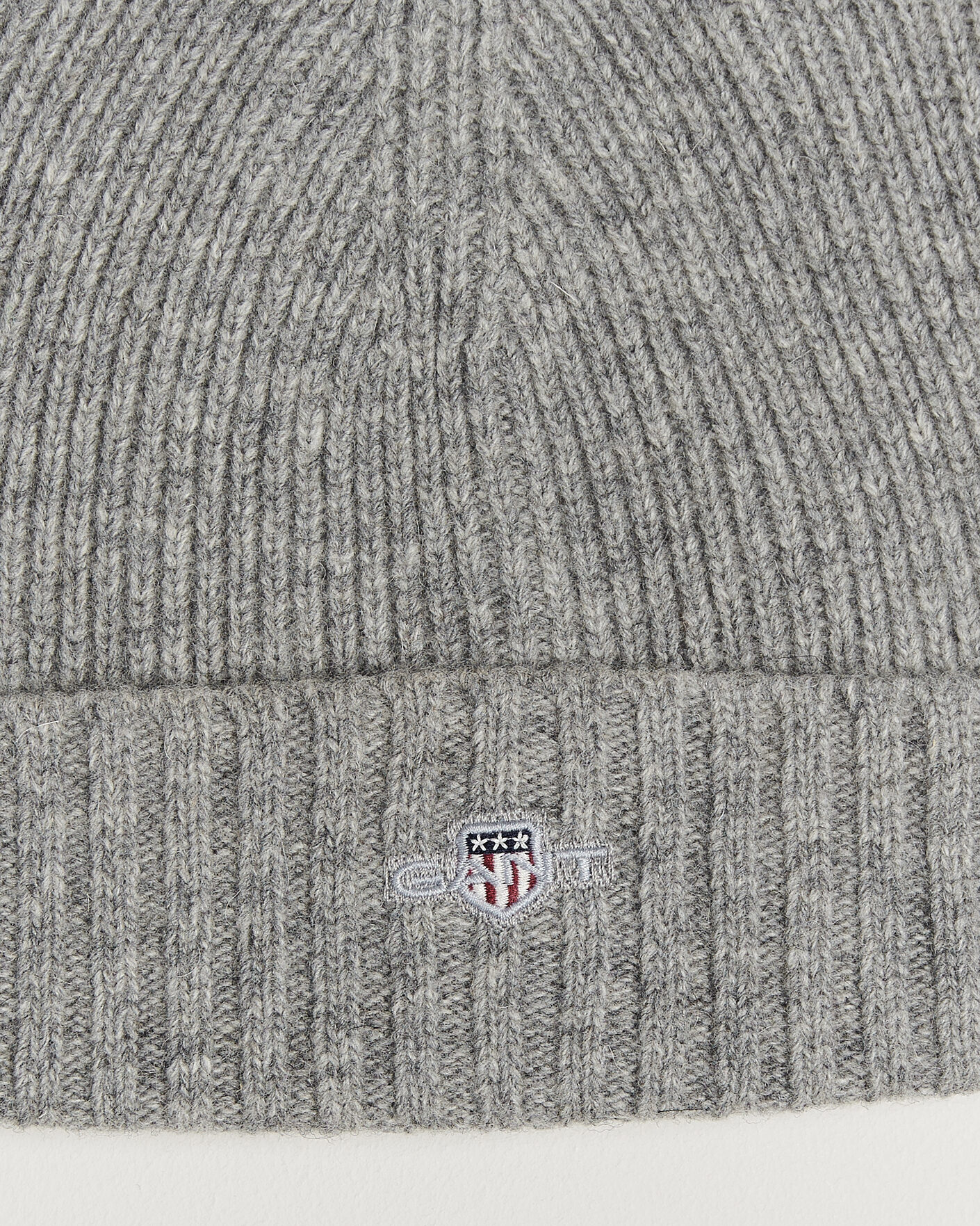 Men | Beanies | Gant | Wool Beanie Grey Melange