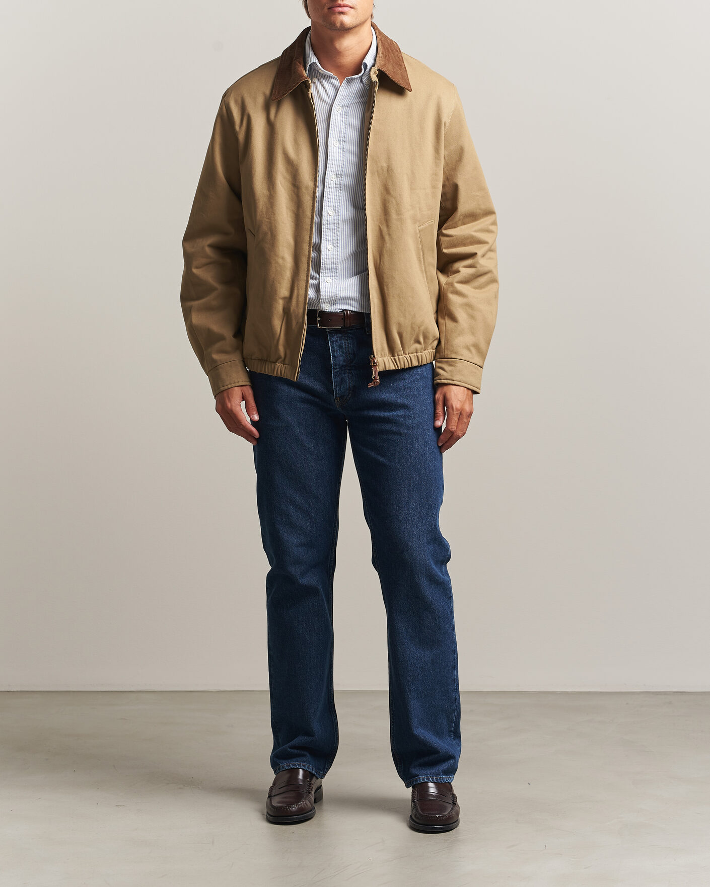 Men | Coats & Jackets | Gant | Moleskin Harrington Jacket Light Taupe