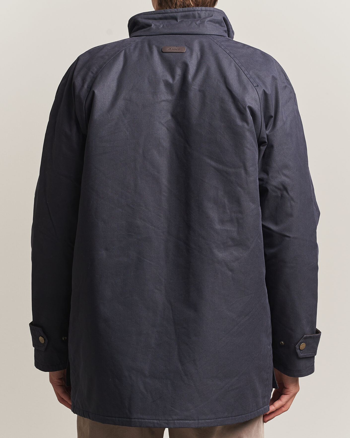 Men | Coats & Jackets | Gant | Waxed Double Decker Jacket Evening Blue