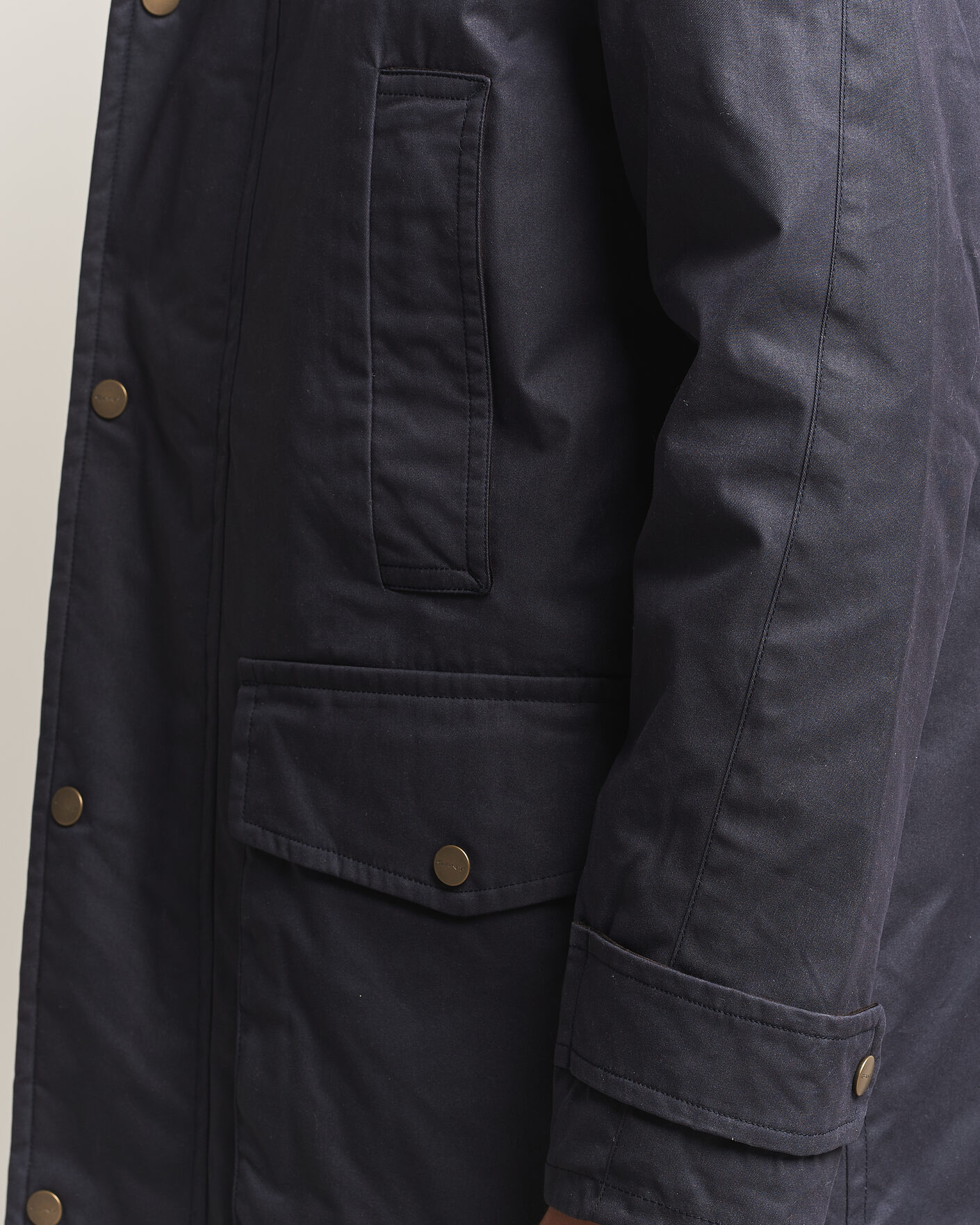 Men | Coats & Jackets | Gant | Waxed Double Decker Jacket Evening Blue