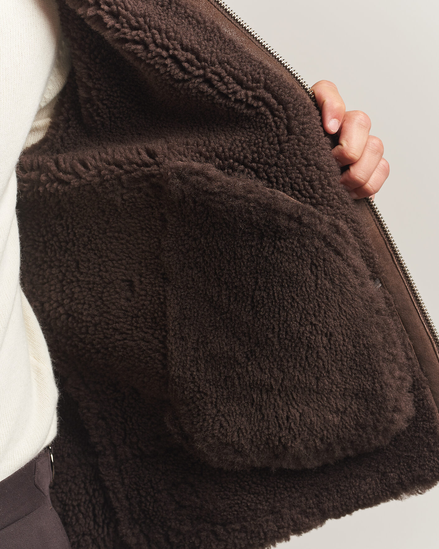 Men | Coats & Jackets | Gant | Classic Shearling Jacket Black Brown