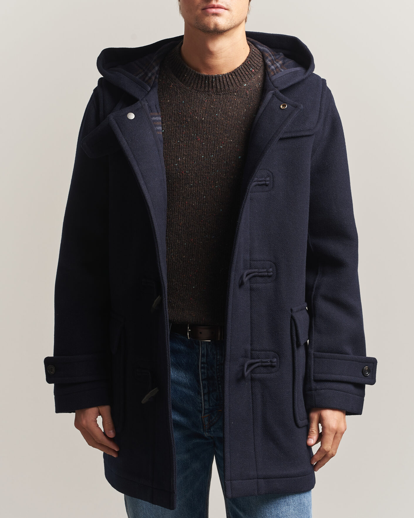 Men | Coats & Jackets | Gant | Classic Wool Duffle Coat Evening Blue