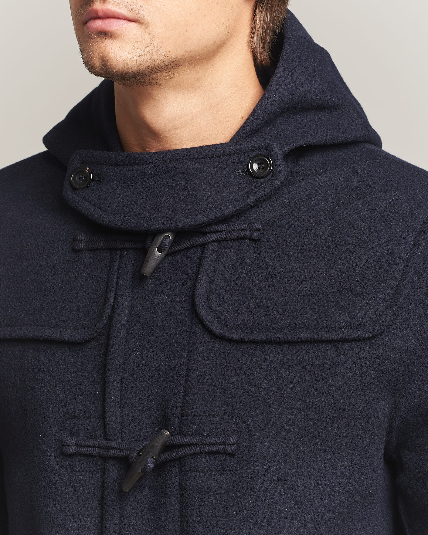 Men | Coats & Jackets | Gant | Classic Wool Duffle Coat Evening Blue
