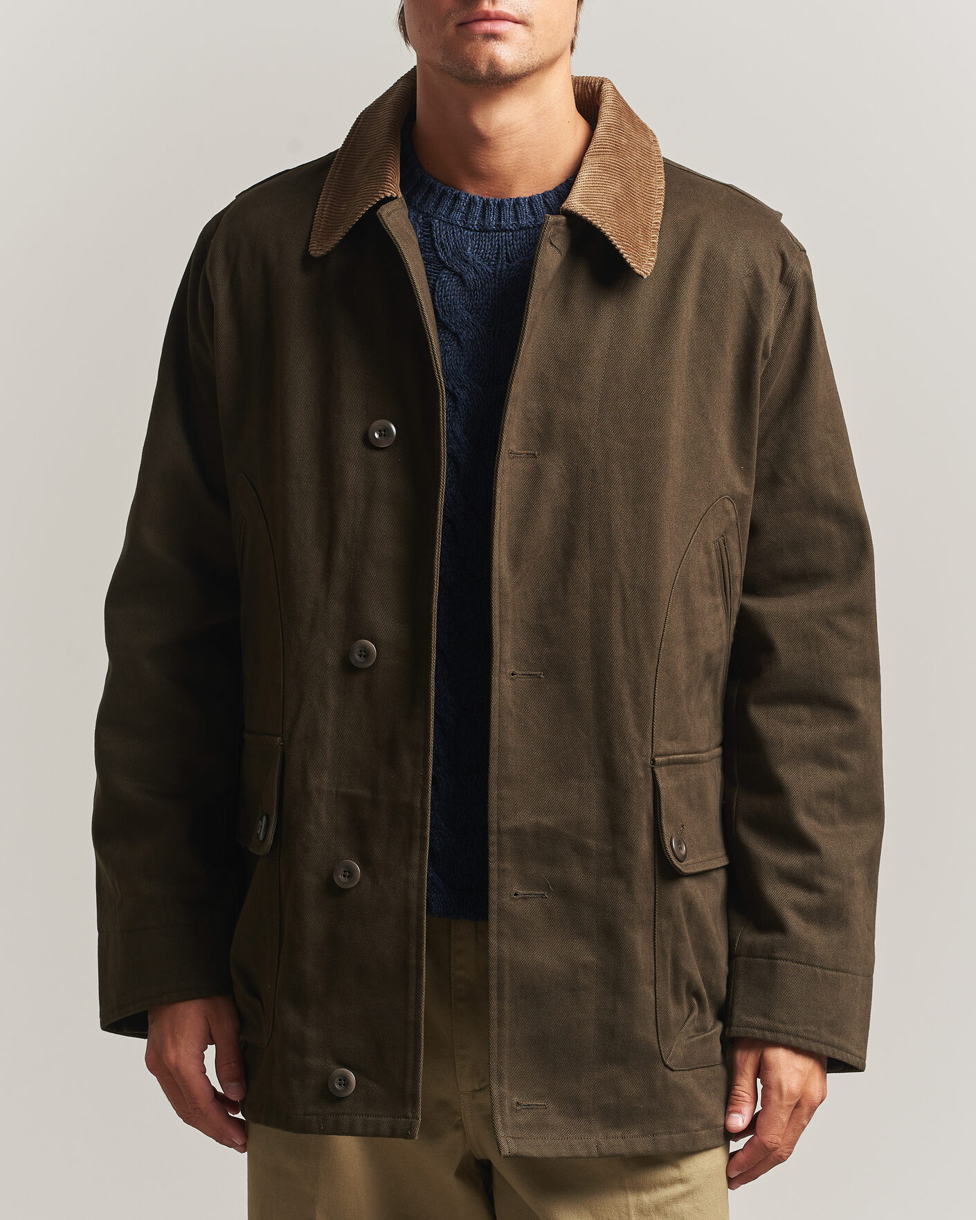 Men | Coats & Jackets | Gant | Moleskin Decker Jacket Dark Moss Green