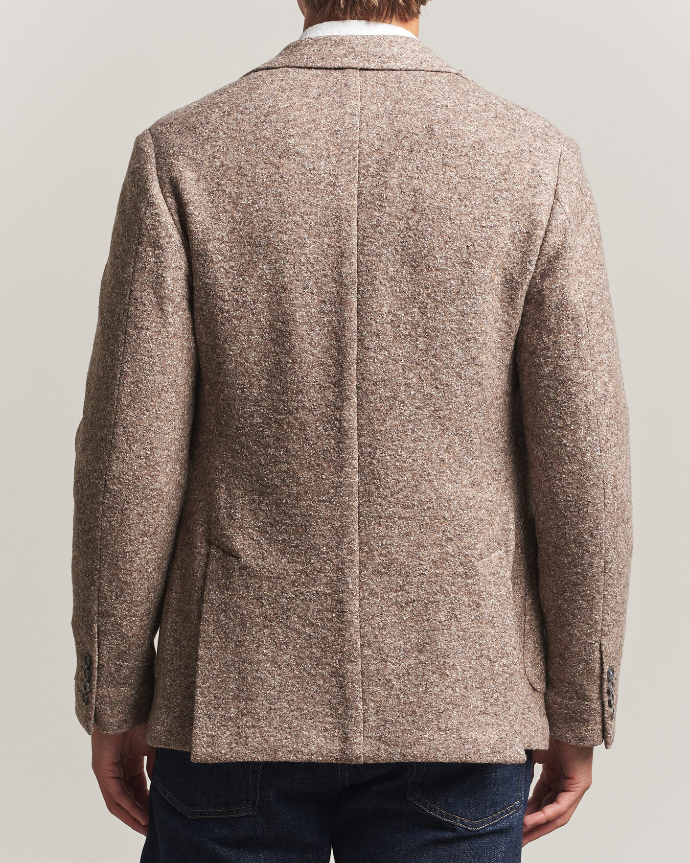 Men | Blazers | Gant | Wool/Silk Jersey Blazer Clay Beige