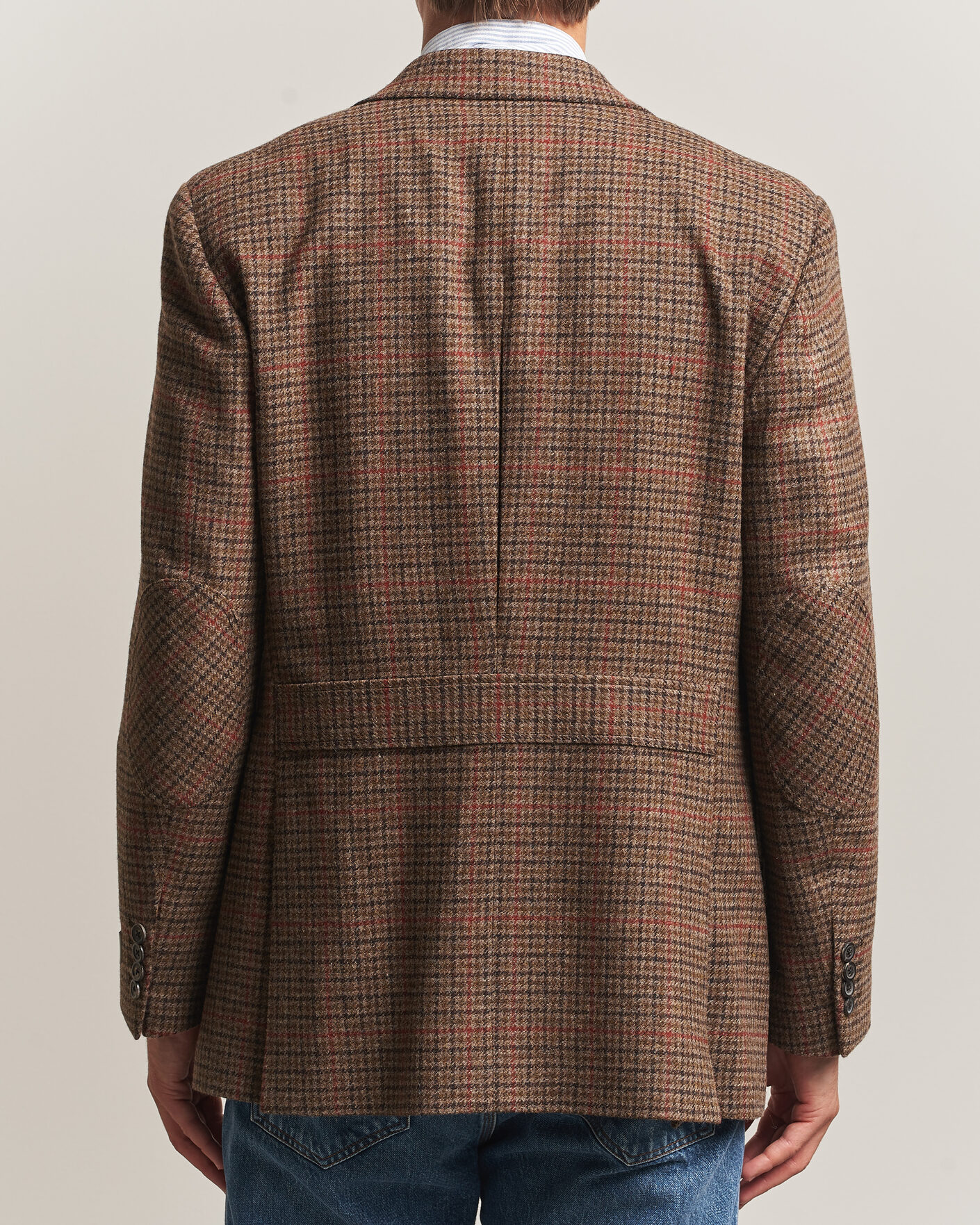 Men | Coats & Jackets | Gant | British Tweed Blazer Shadow Brown