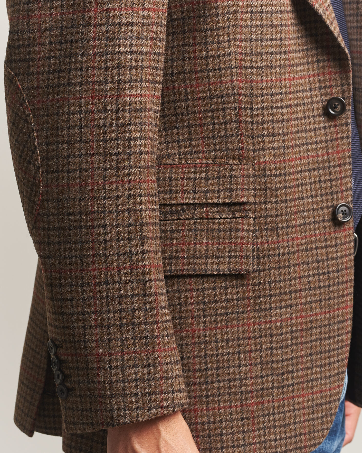 Men | Coats & Jackets | Gant | British Tweed Blazer Shadow Brown