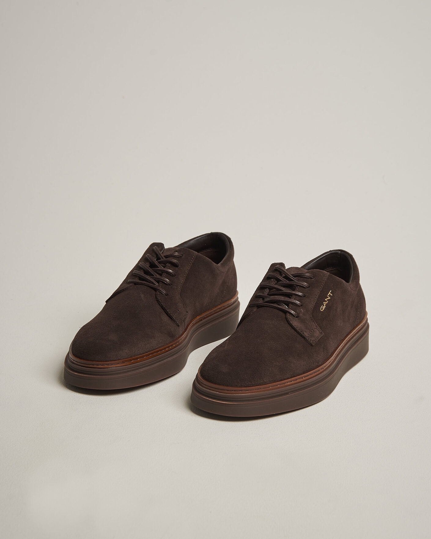 Men | Sneakers | Gant | Kinzoon Suede Derby Sneaker Espresso Brown